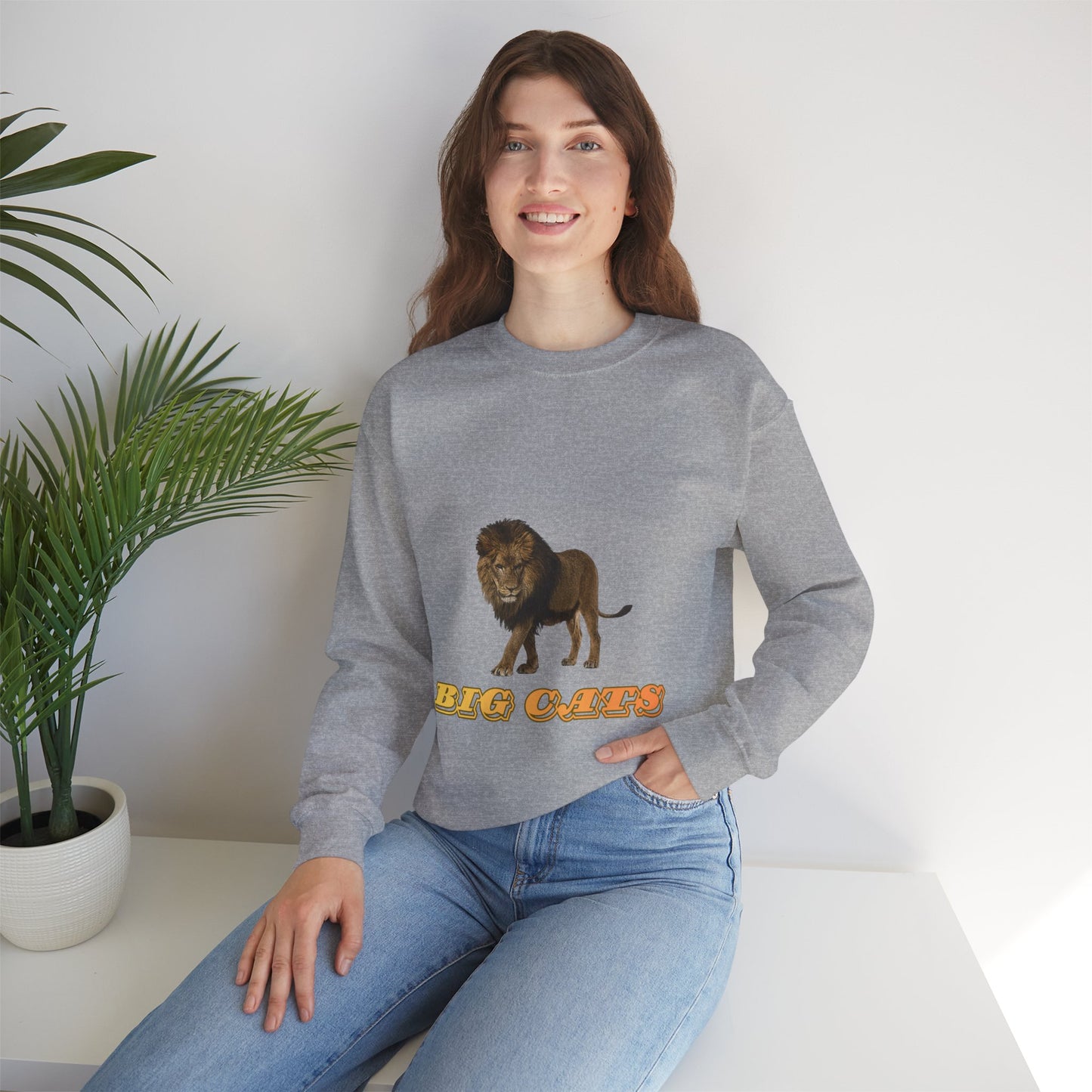 Unisex Lion Big Cats Crewneck Sweatshirt