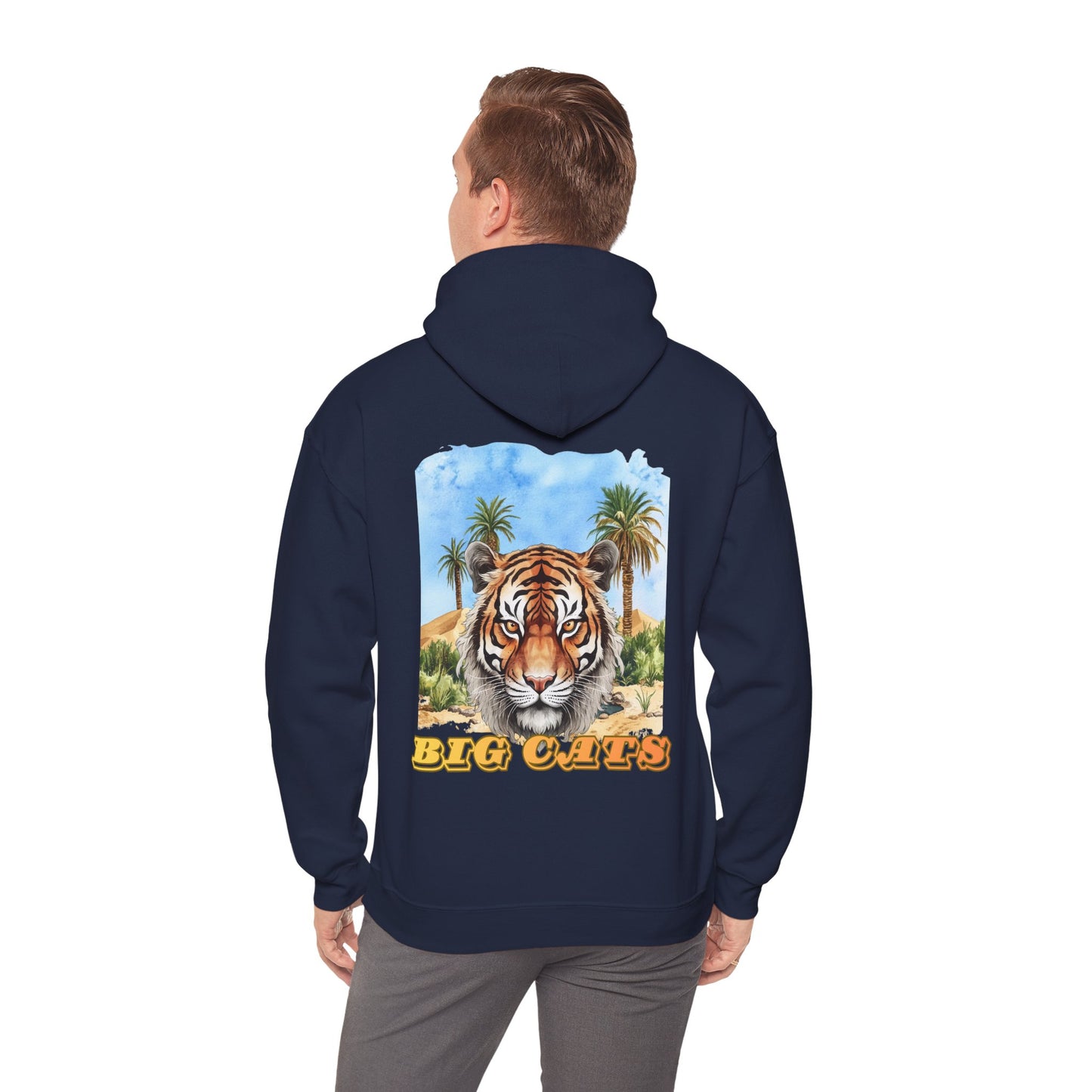 Mens Tiger "Big Cats" Pullover Hooded Sweatshirt