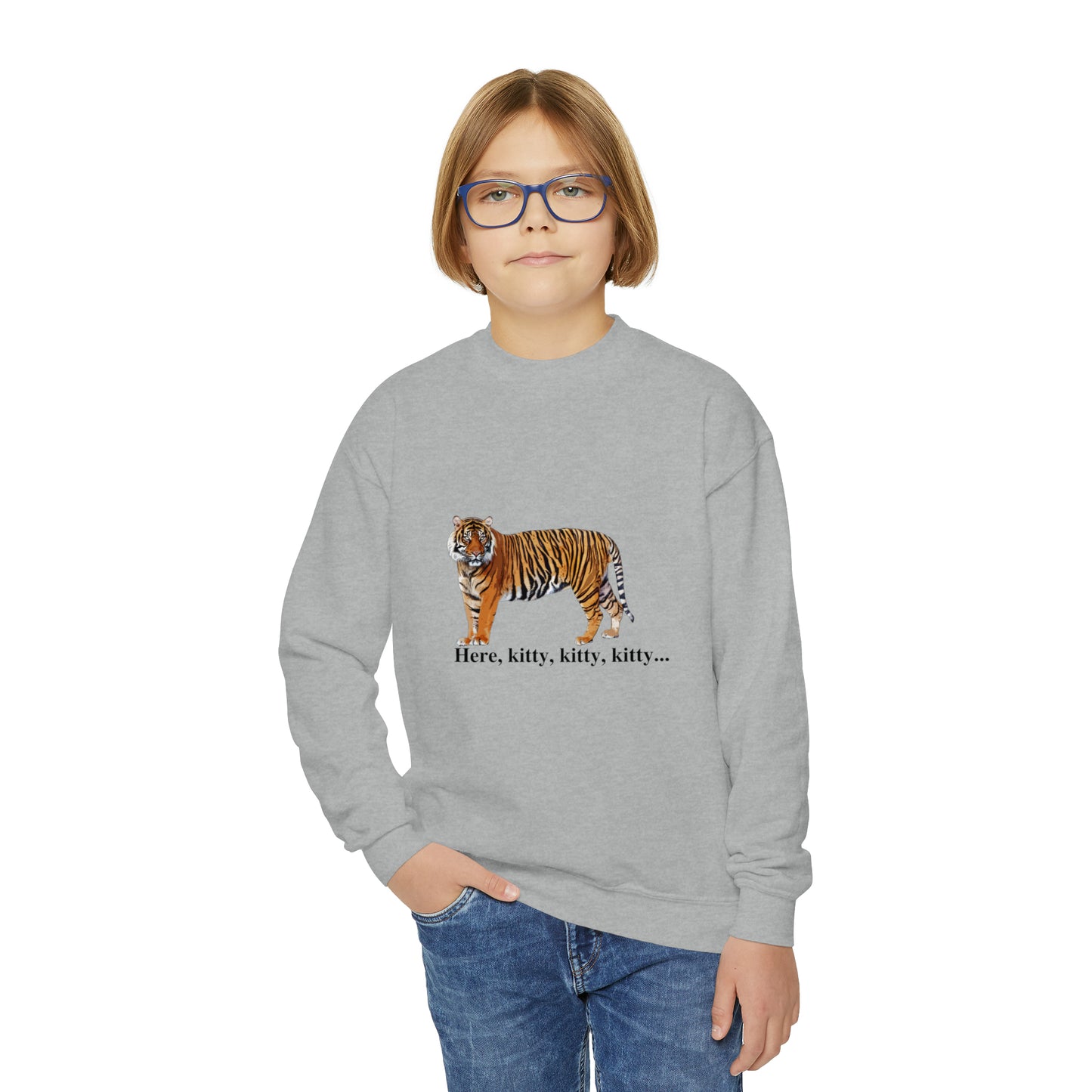 Youth Tiger Big Cats Crewneck Sweatshirt