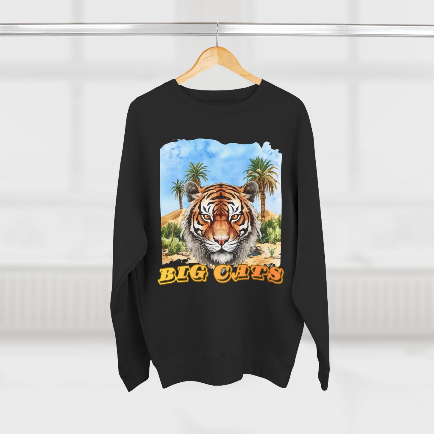 Men's Big Cats Tiger Premium Crewneck Sweatshirt