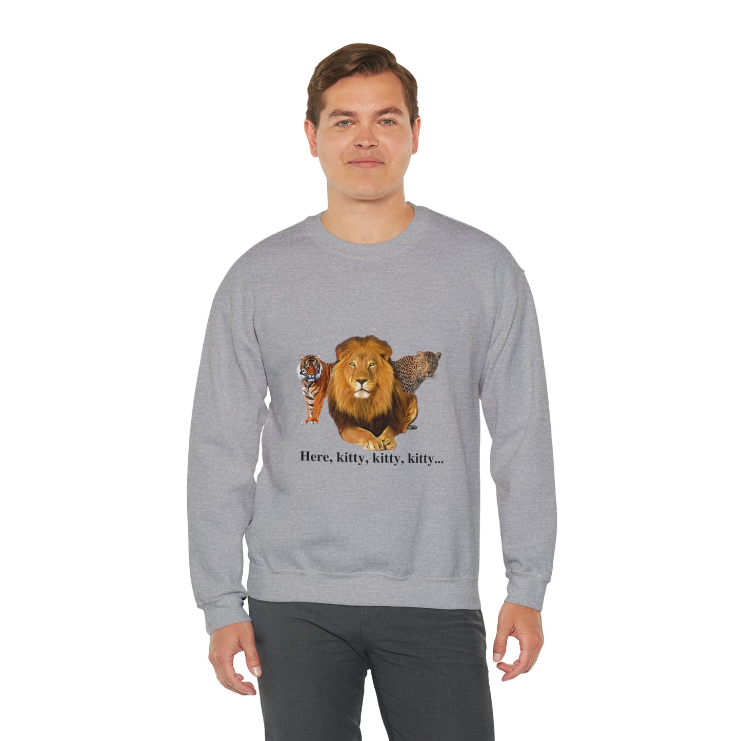 Unisex Big Cats Lion Crewneck Sweatshirt