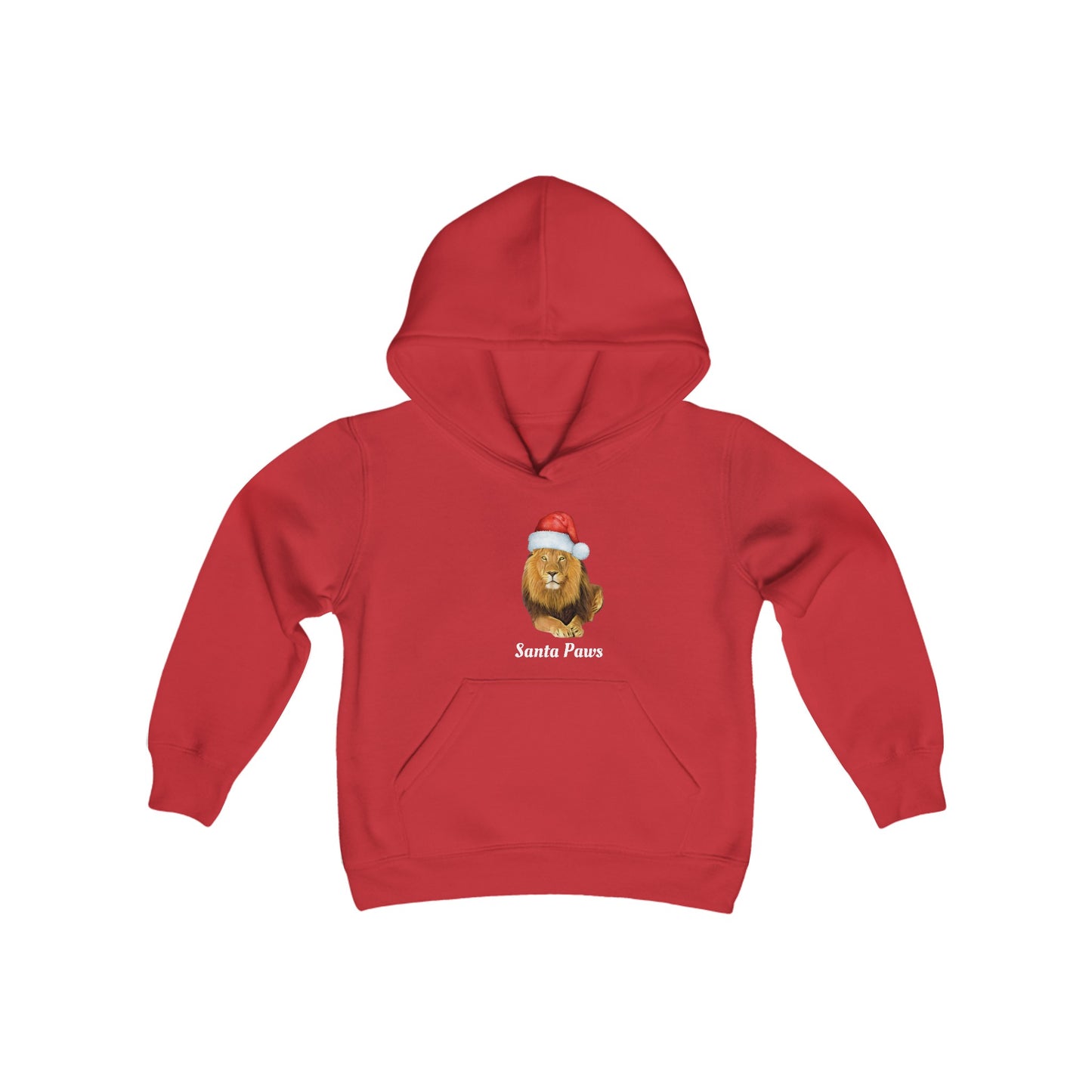 Youth Santa Paws Hooded Sweatshirt