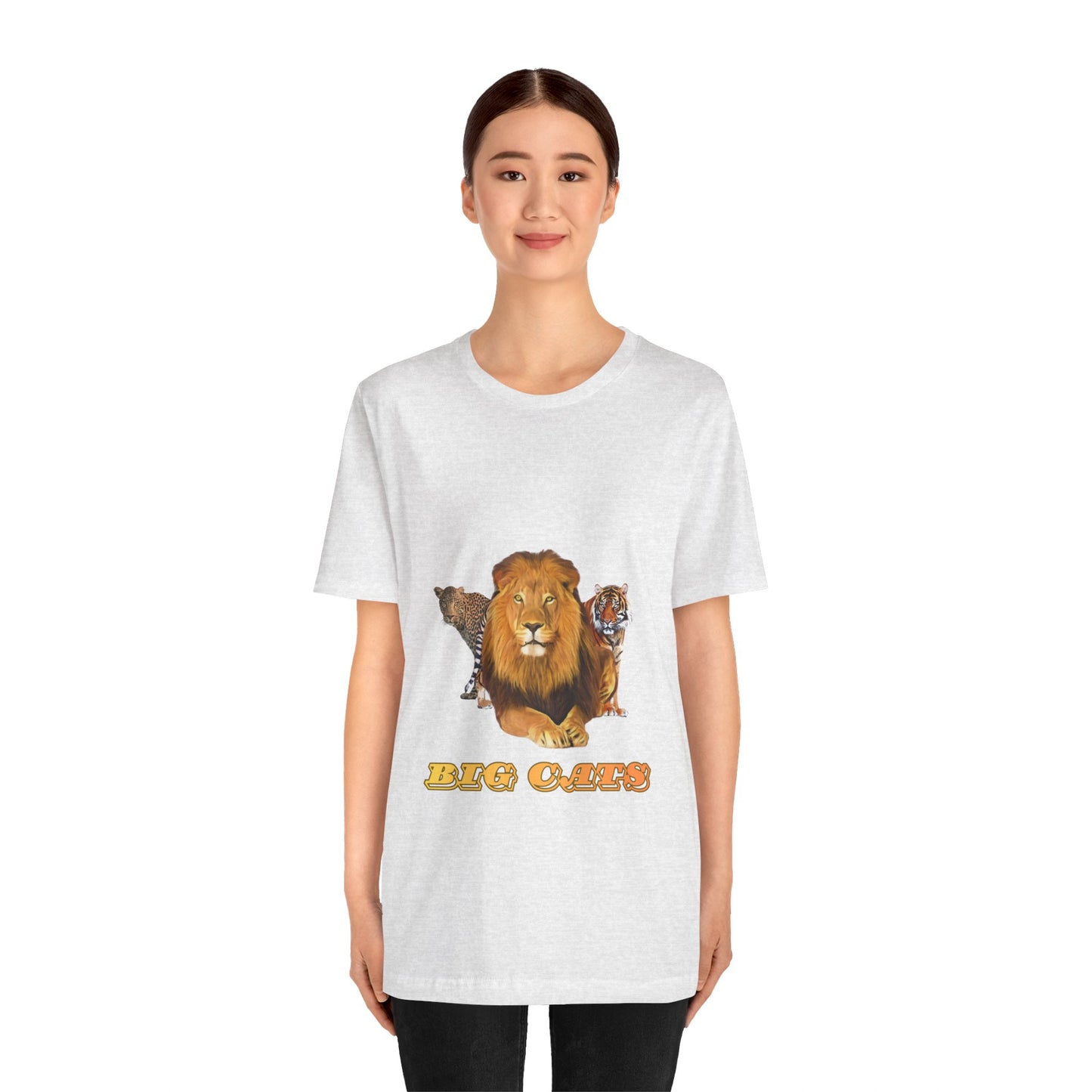Unisex Big Cats Lion Short Sleeve Tee