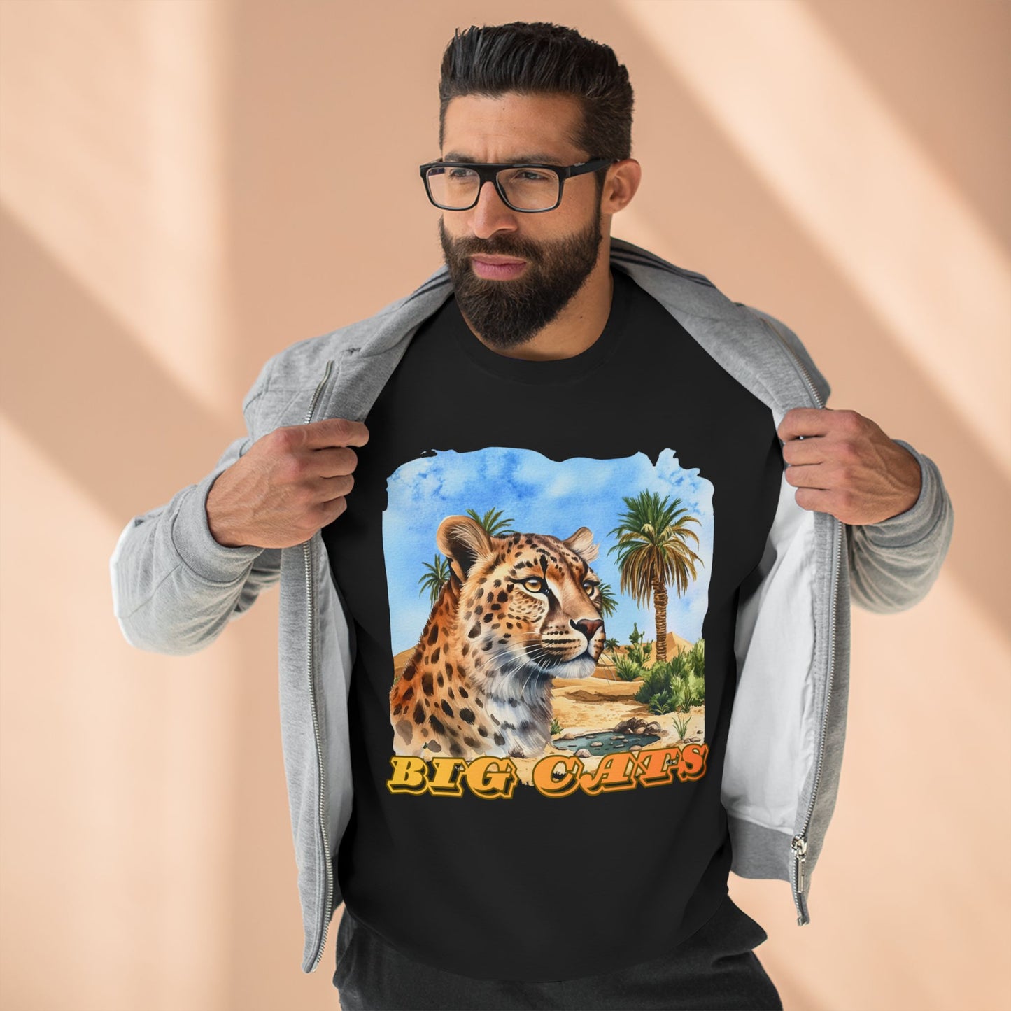 Men's Big Cats Cheetah Premium Crewneck Sweatshirt