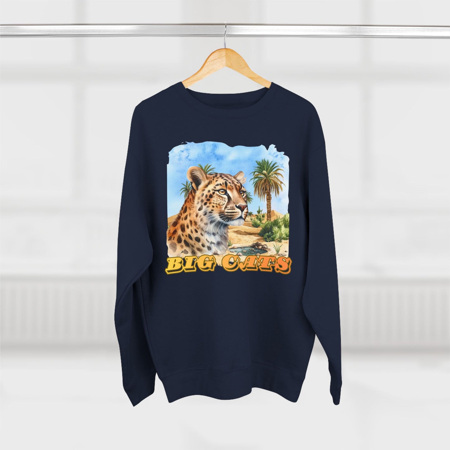 Men's Big Cats Cheetah Premium Crewneck Sweatshirt