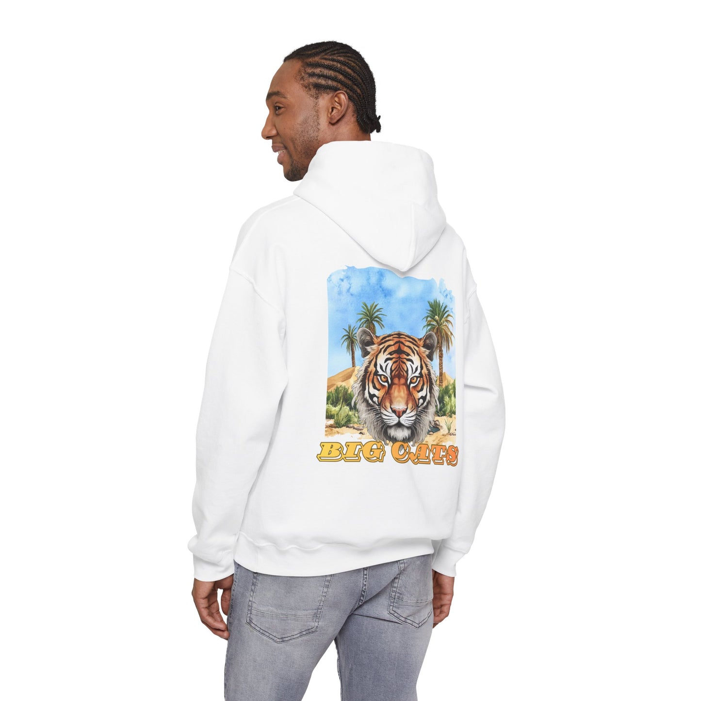 Mens Tiger "Big Cats" Pullover Hooded Sweatshirt