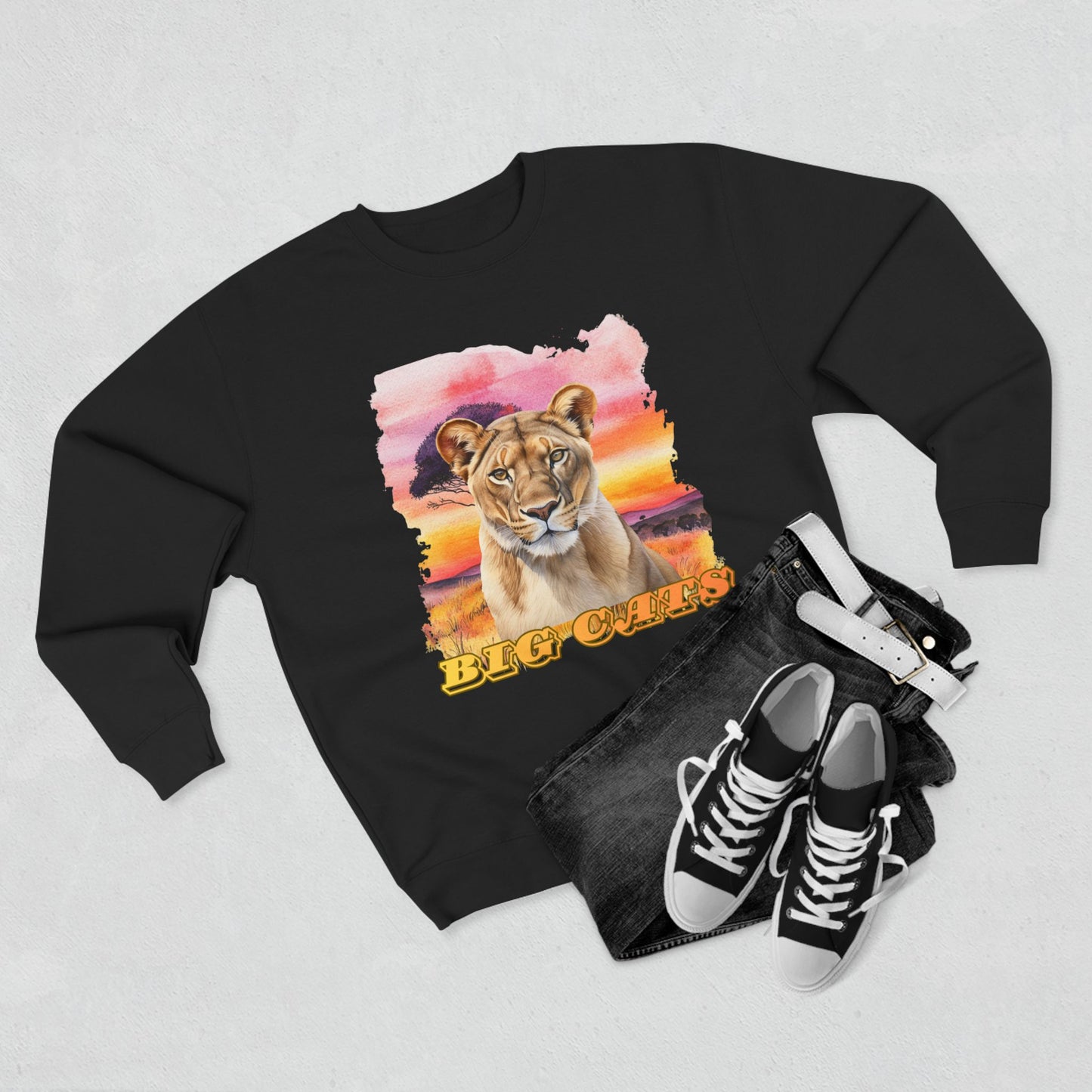 Women's Big Cats Lioness Premium Crewneck Sweatshirt