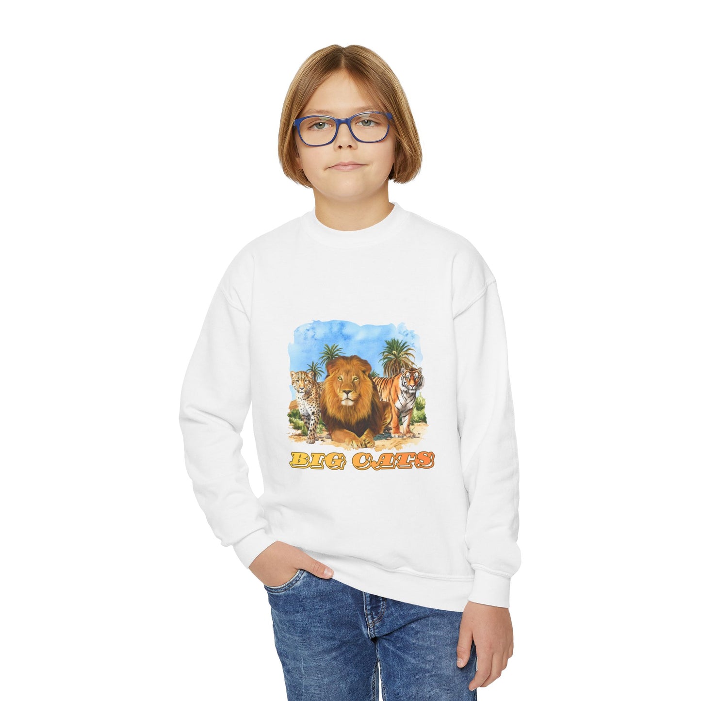 Youth Big Cats Crewneck Sweatshirt