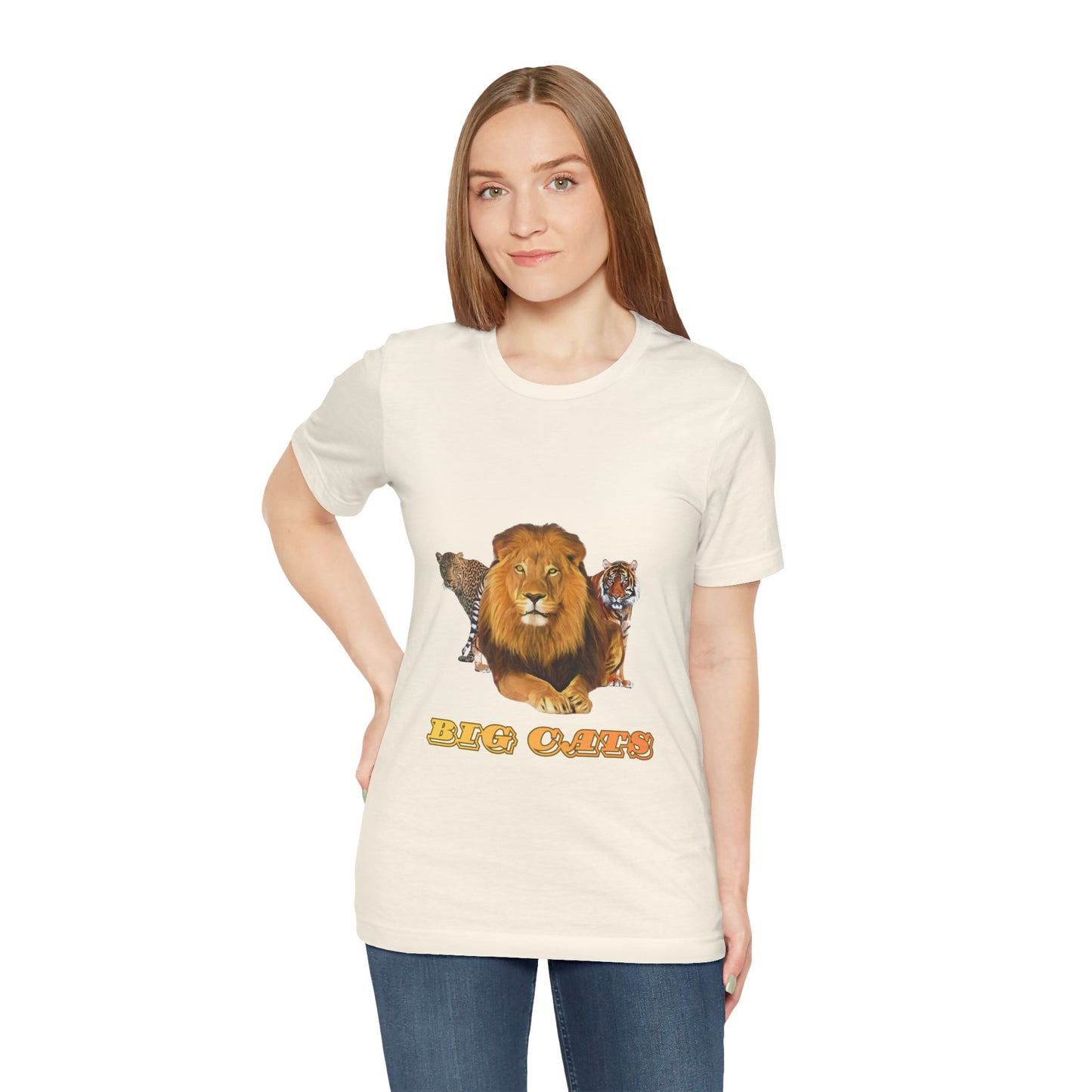 Unisex Big Cats Lion Short Sleeve Tee