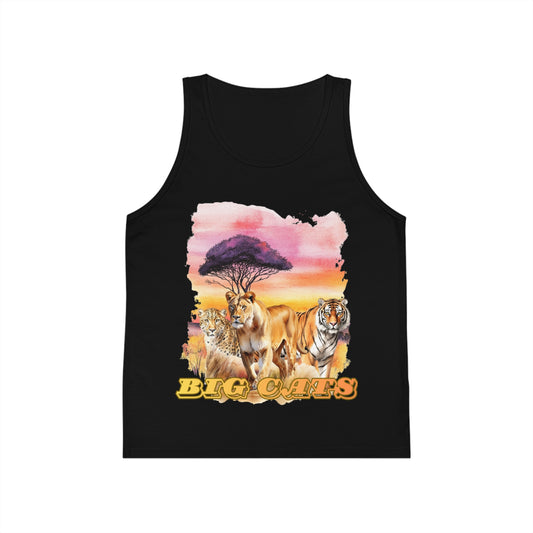 Girl's Trio Big Cats Tank Top