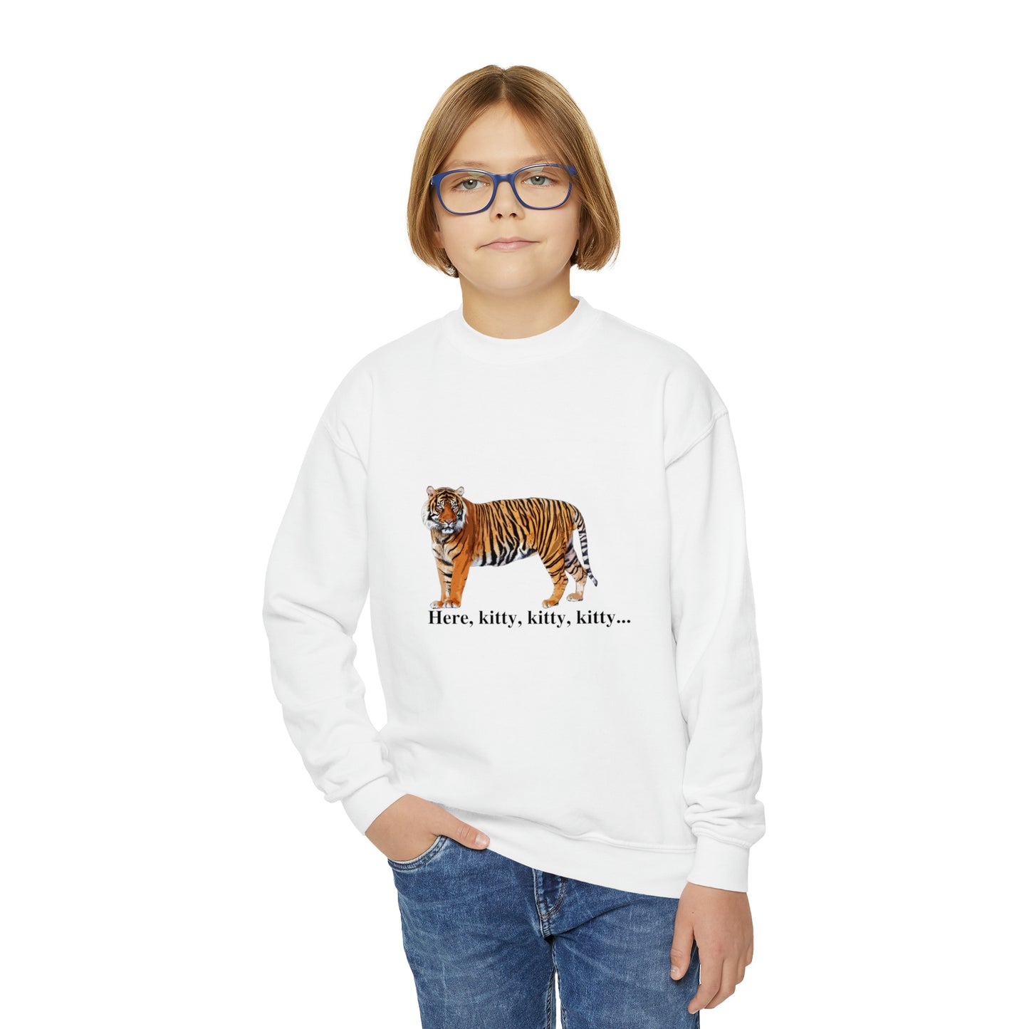 Youth Tiger Big Cats Crewneck Sweatshirt