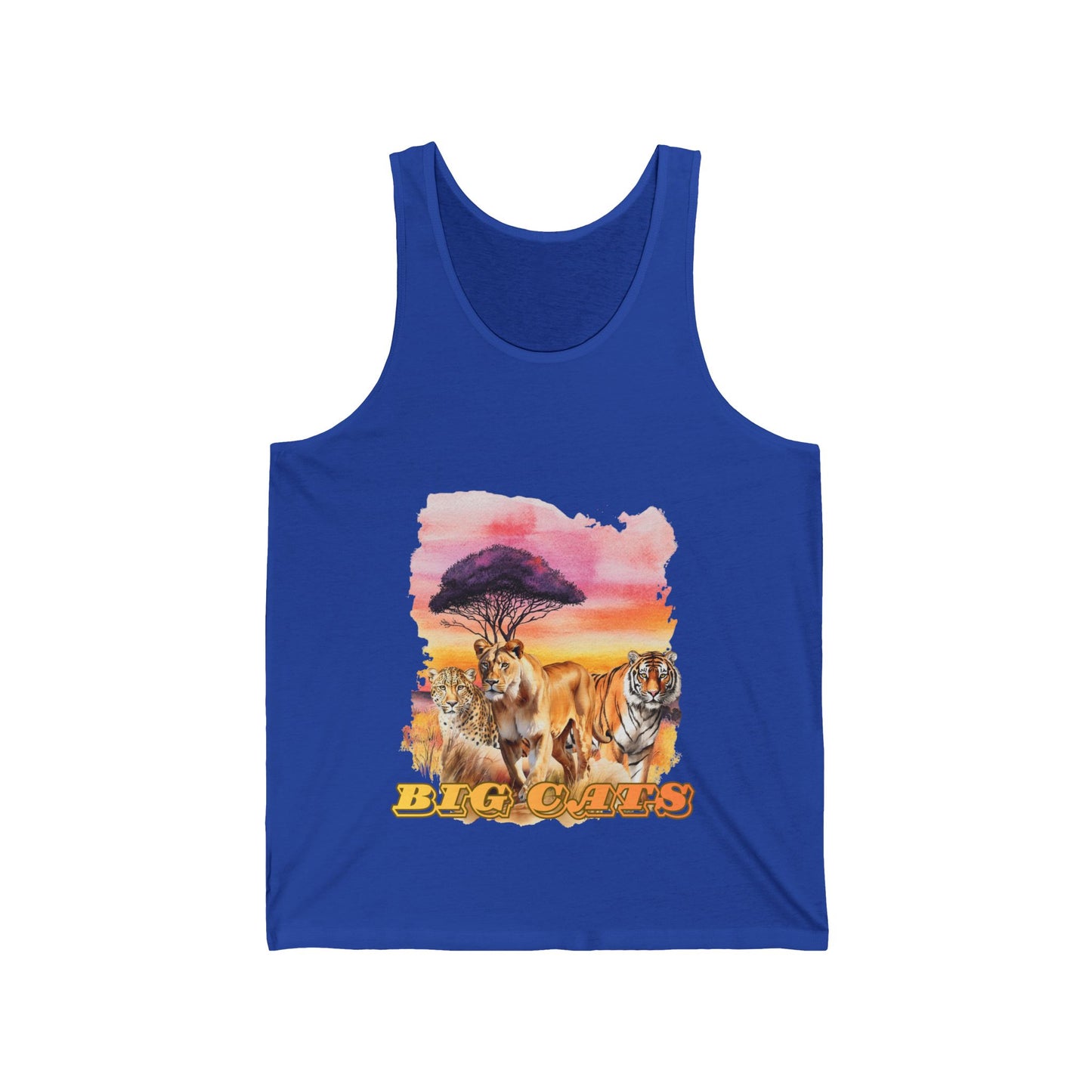 Women's Big Cats Trio Tank Top —  Lioness, Tiger, Cheetah