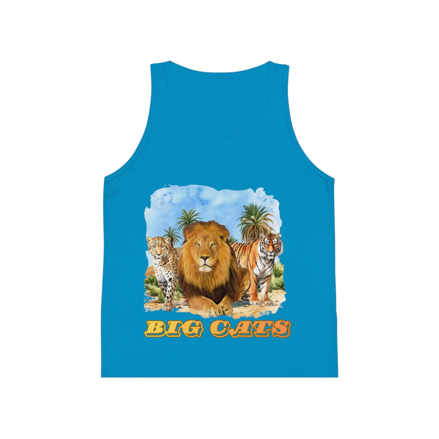 Boys Big Cats Trio Tank Top - Cheetah, Lion, & Tiger
