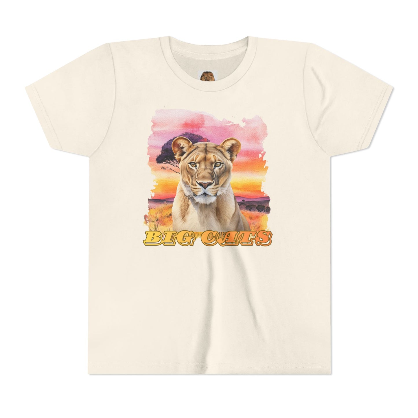 Girl's Lioness Big Cats Short Sleeve Tee