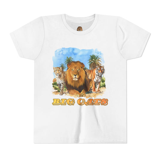 Boys Big Cats Trio Tee Shirt — Lion, Tiger & Cheetah
