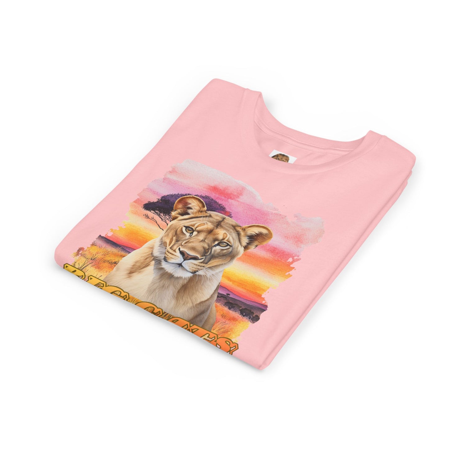 Girl's Lioness Big Cats Short Sleeve Tee