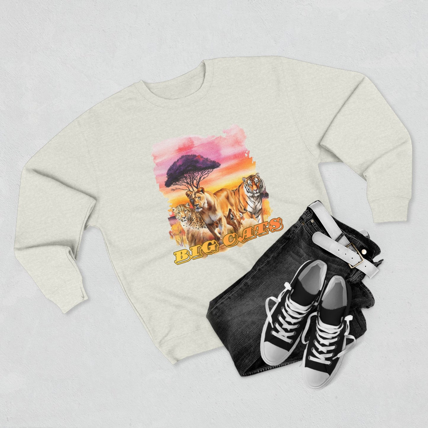 Women's Big Cats Trio Premium Crewneck Sweatshirt