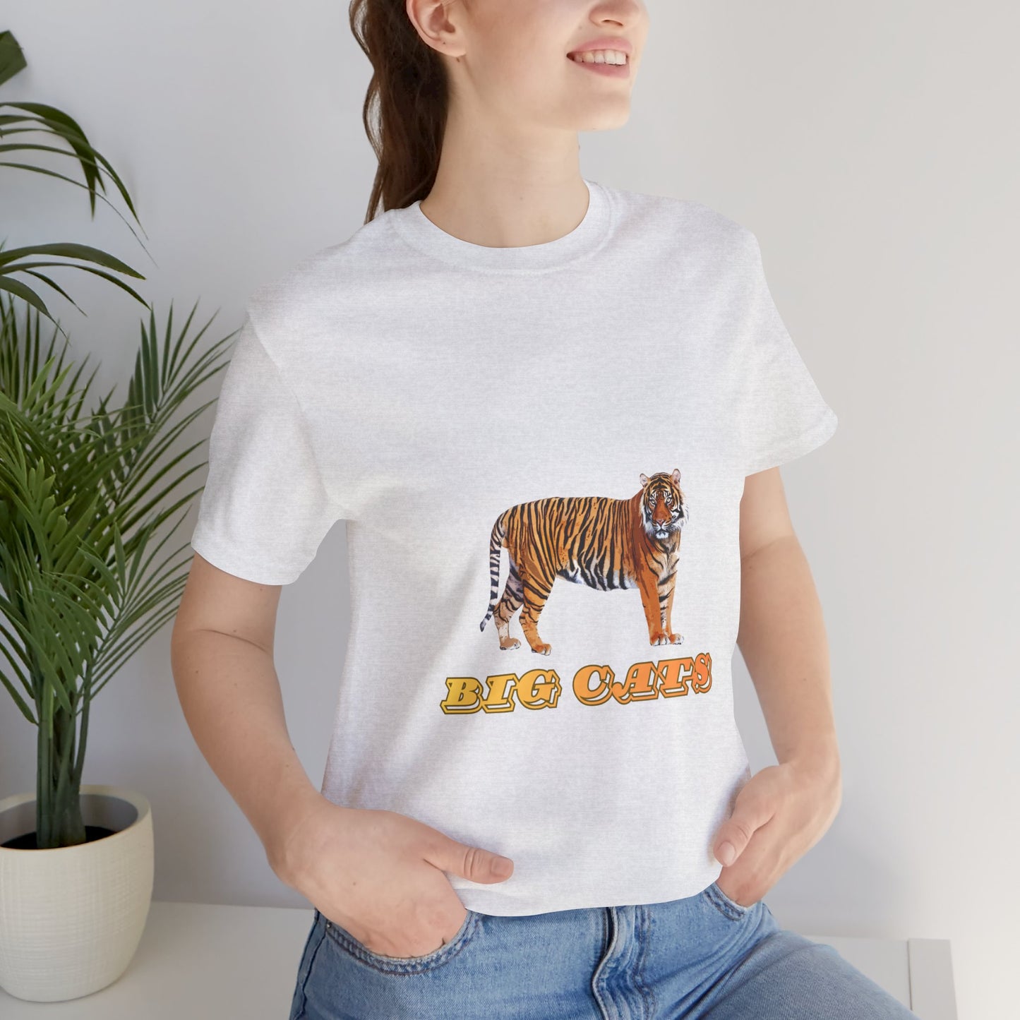 Unisex Tiger Big Cats Short Sleeve Tee
