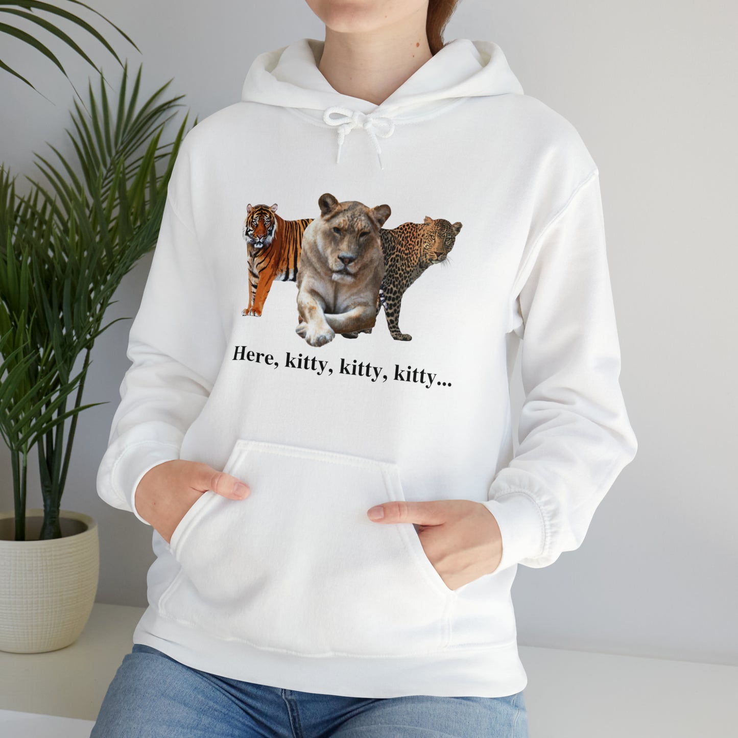 Unisex Big Cats Lioness Hooded Sweatshirt