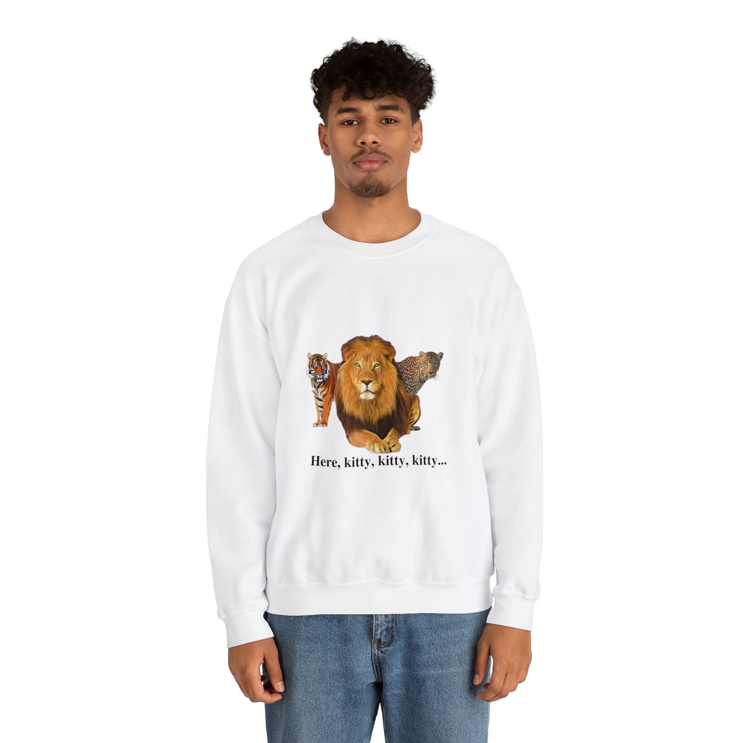 Unisex Big Cats Lion Crewneck Sweatshirt