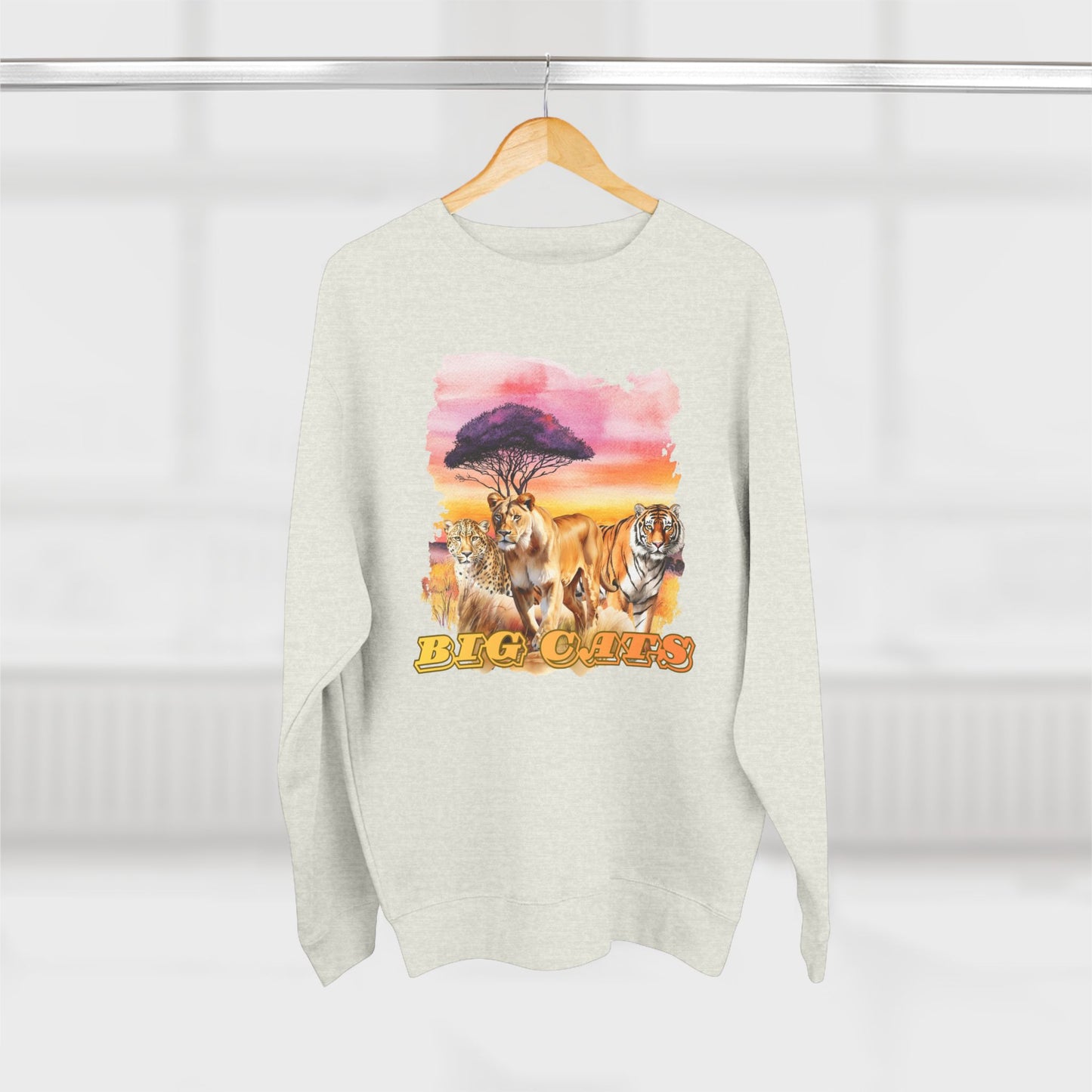 Women's Big Cats Trio Premium Crewneck Sweatshirt