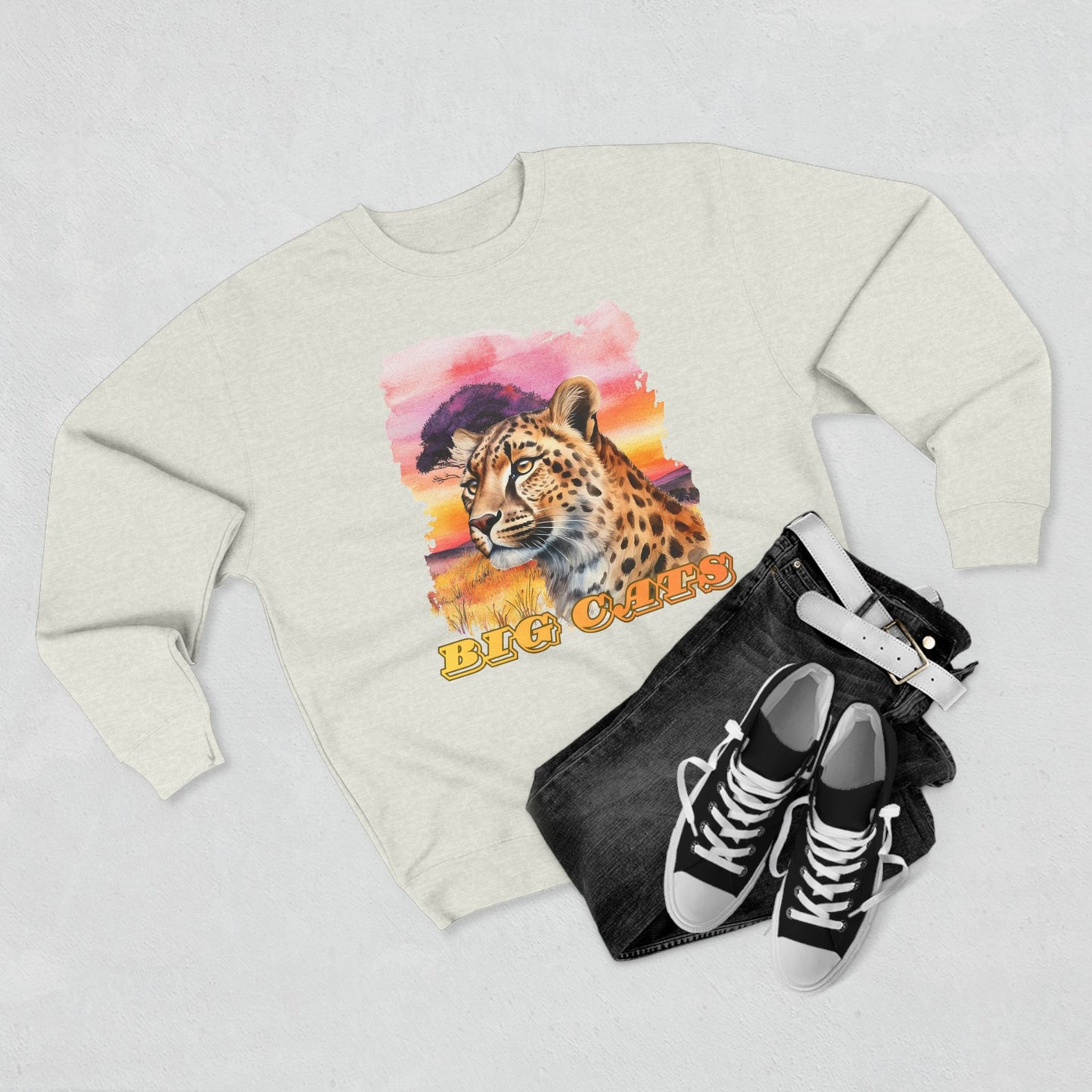 Women's Big Cats Cheetah Premium Crewneck Sweatshirt