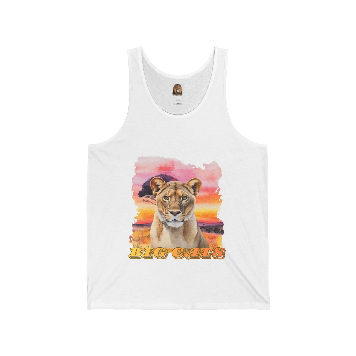 Women's Big Cats Lioness Sunset Tank Top