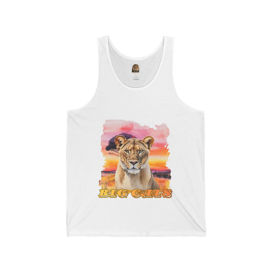 Women's Big Cats Lioness Sunset Tank Top