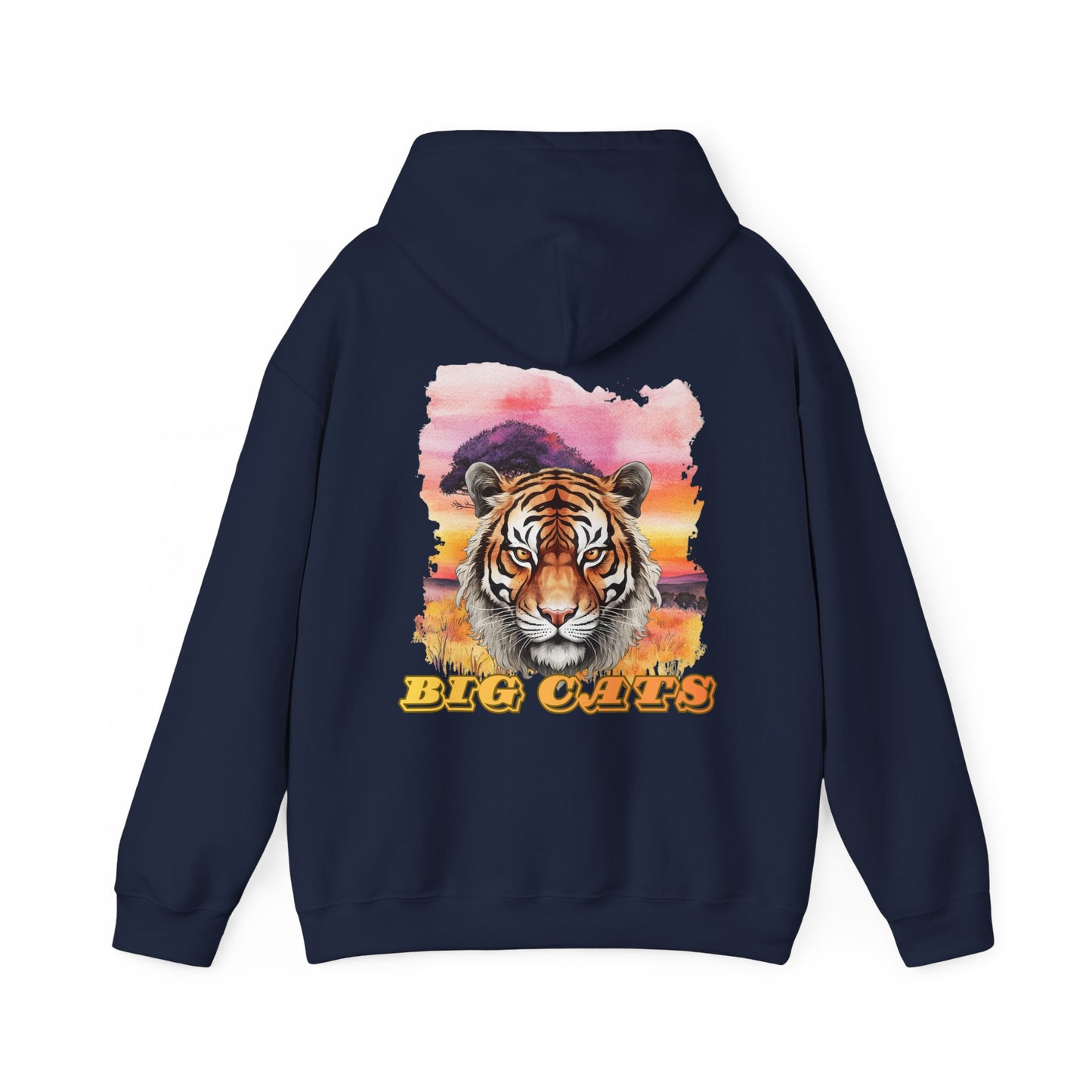 Womens Big Cats Tiger Hooded Sweatshirt