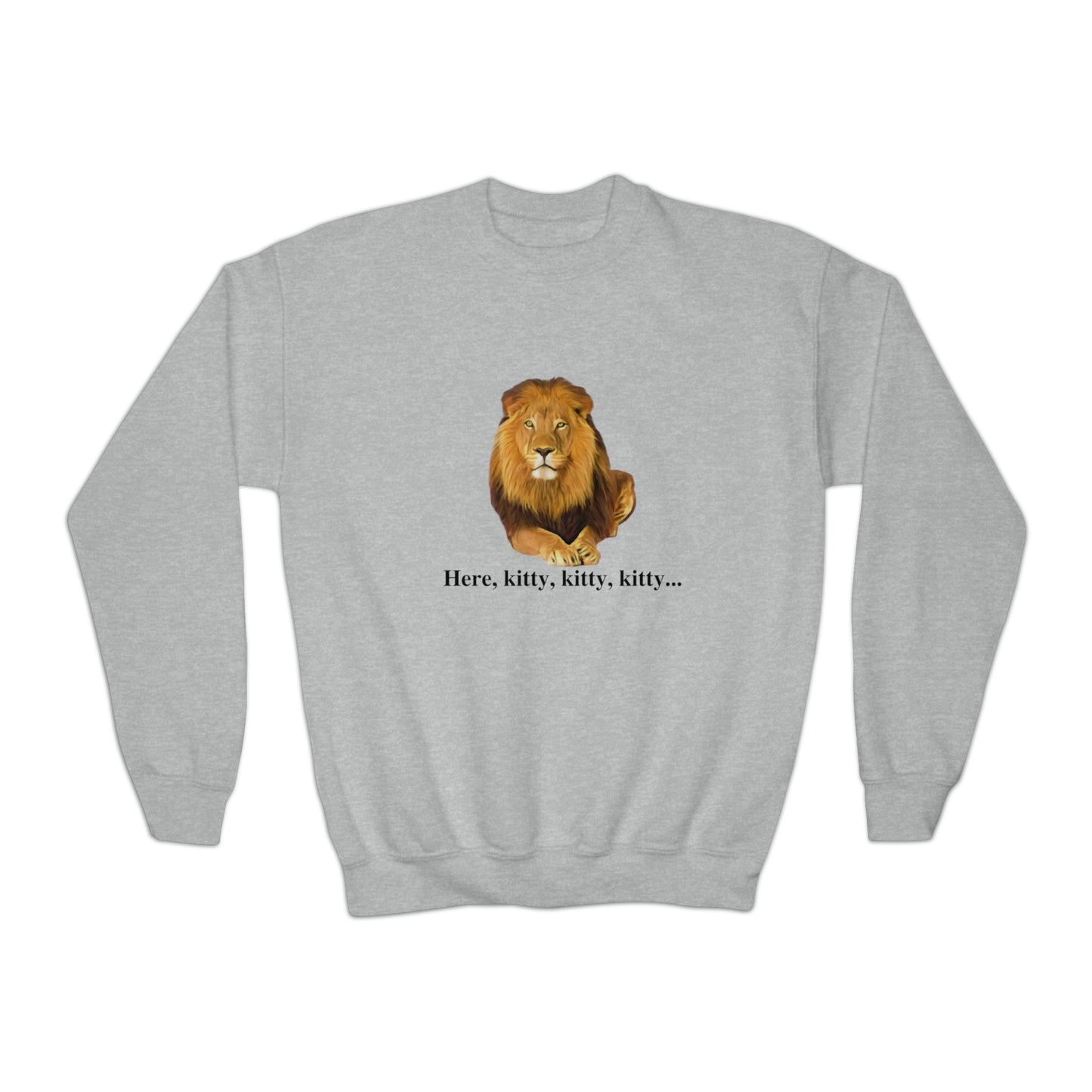 Youth Lion Big Cats Crewneck Sweatshirt