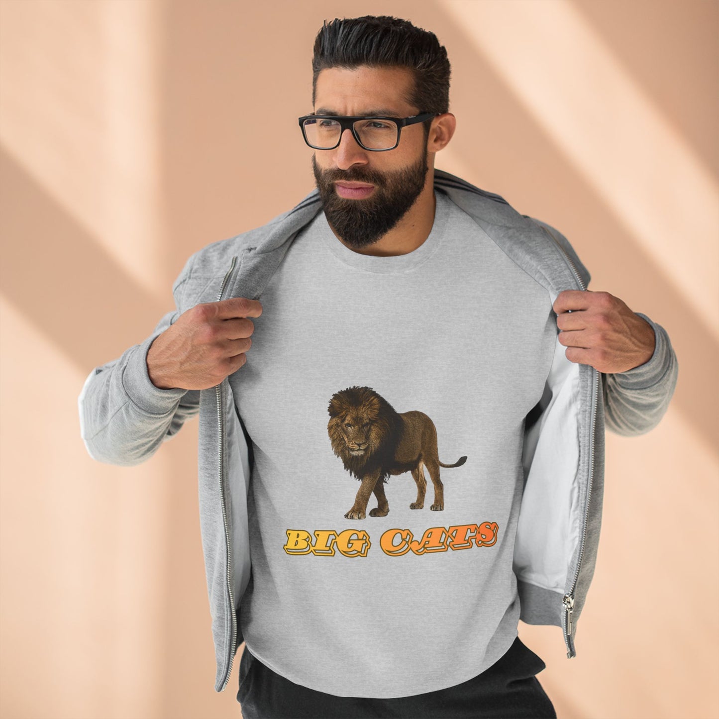 Unisex Premium Lion Big Cats Crewneck Sweatshirt