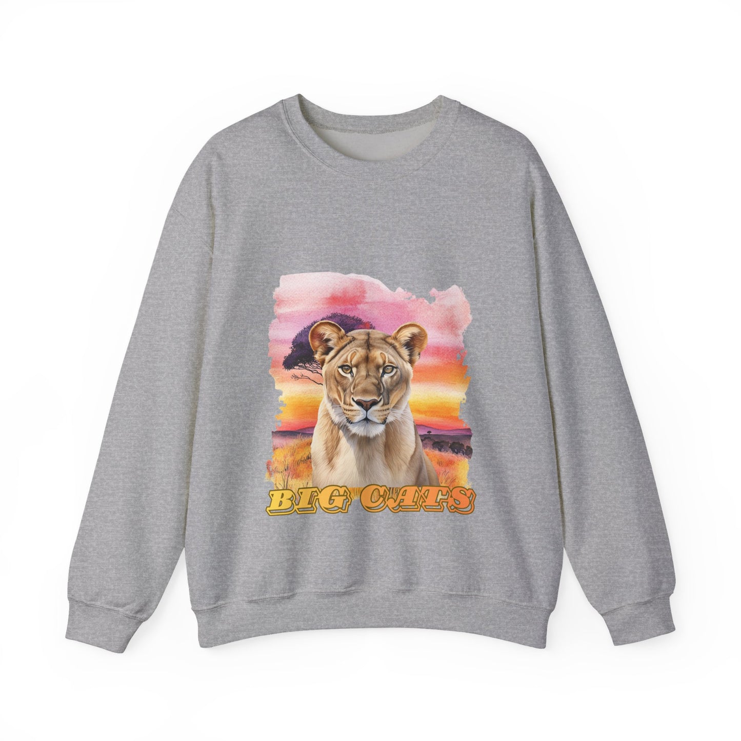 Women's Lioness Big Cats Sunset Crewneck Sweatshirt