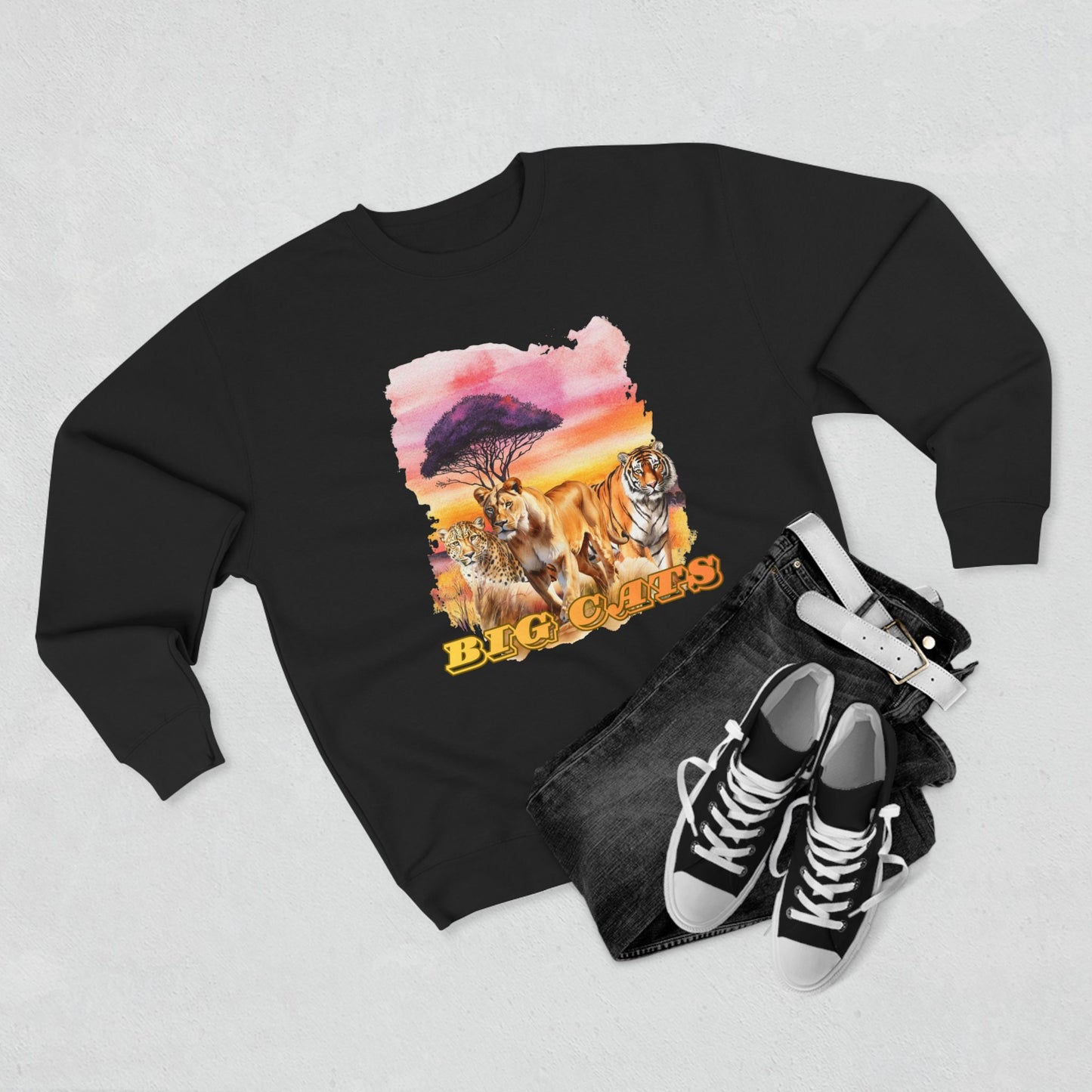 Women's Big Cats Trio Premium Crewneck Sweatshirt