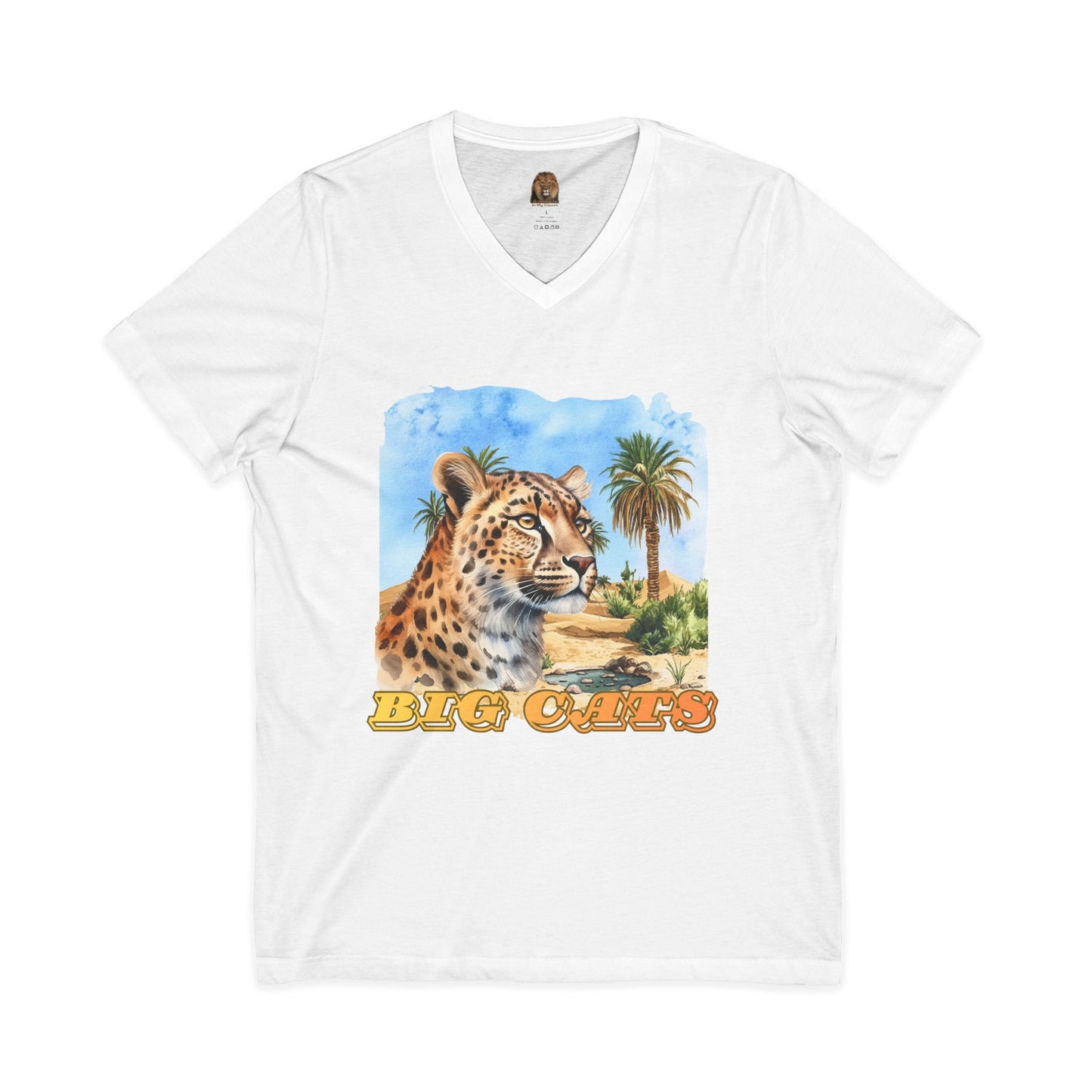Men's Big Cats Cheetah V-Neck Tee
