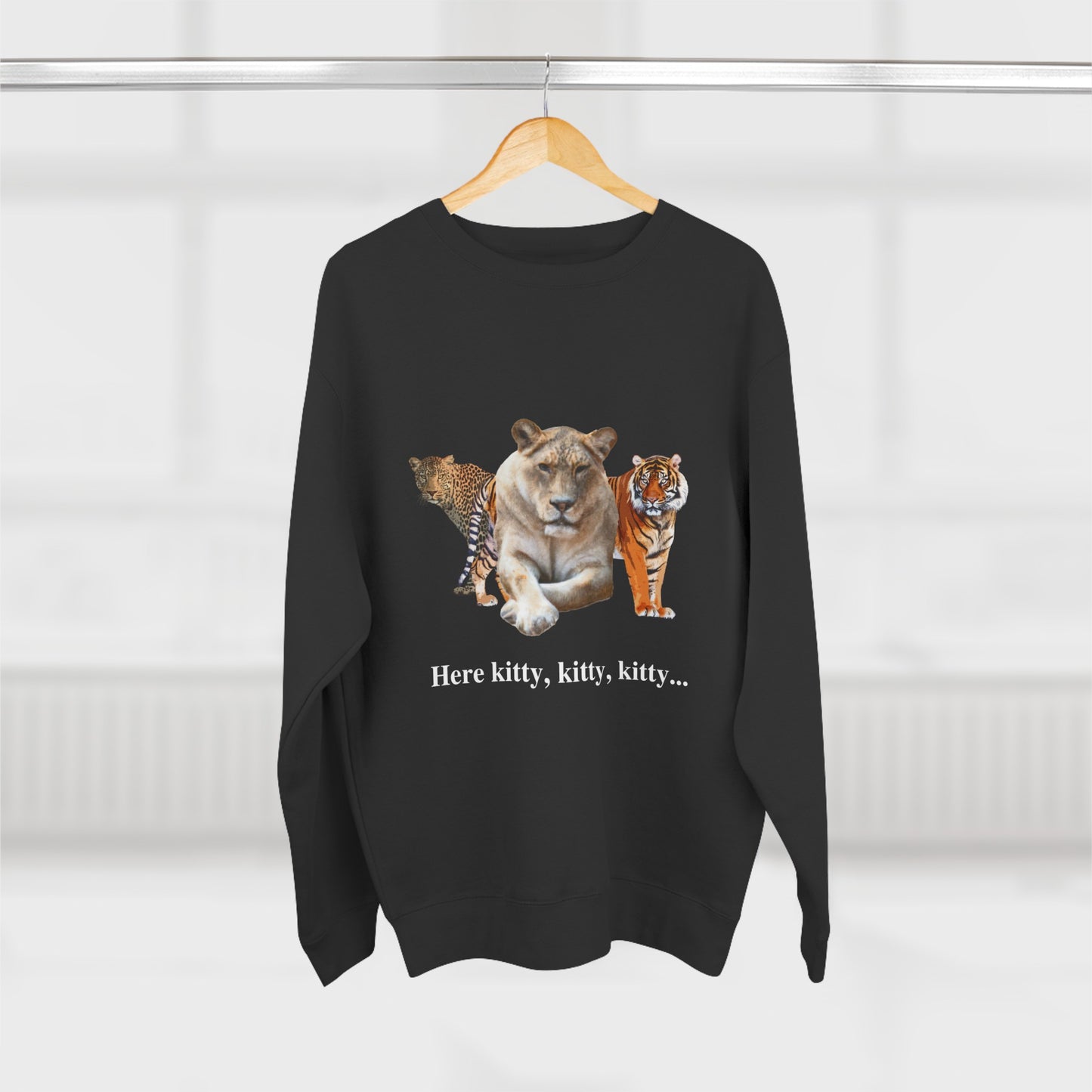 Unisex Premium Big Cats Lioness Crewneck Sweatshirt