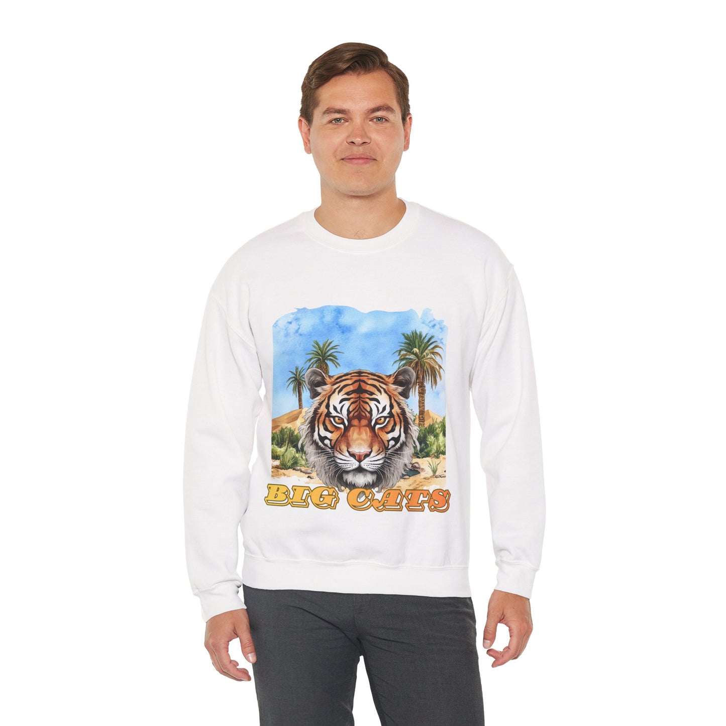 Men's Tiger Big Cats Crewneck Sweatshirt