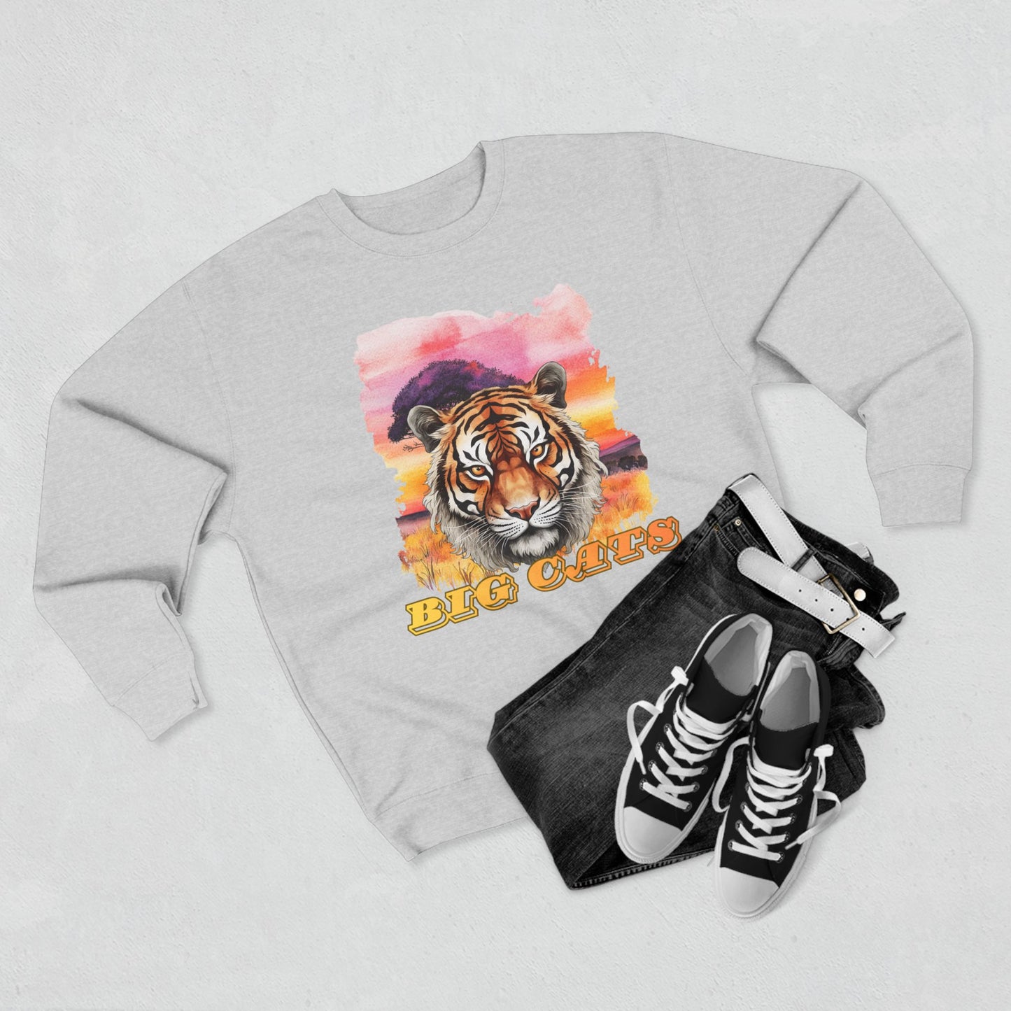 Women's Big Cats Tiger Premium Crewneck Sweatshirt