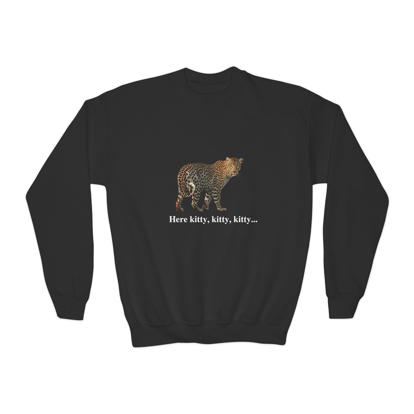 Youth Leopard Big Cats Crewneck Sweatshirt