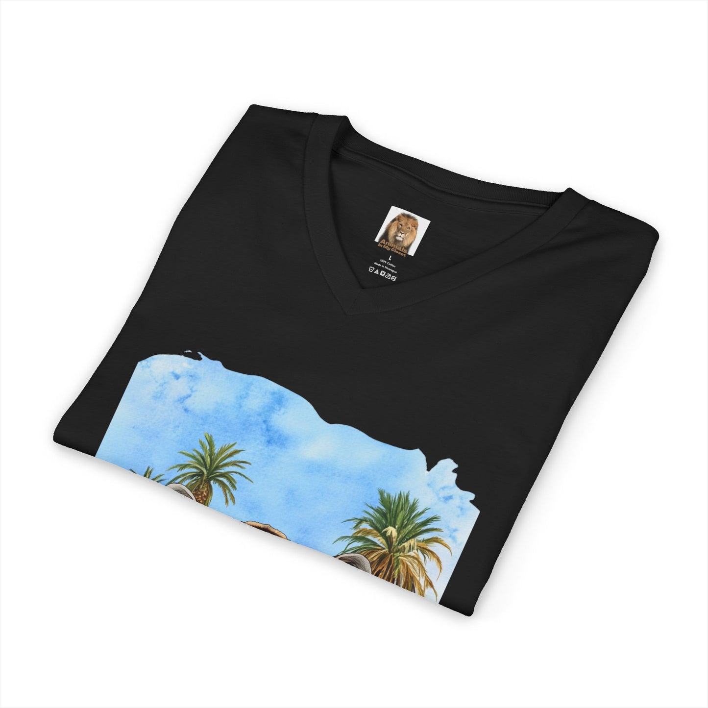 Men's Tiger Big Cats Short Sleeve V-Neck Tee