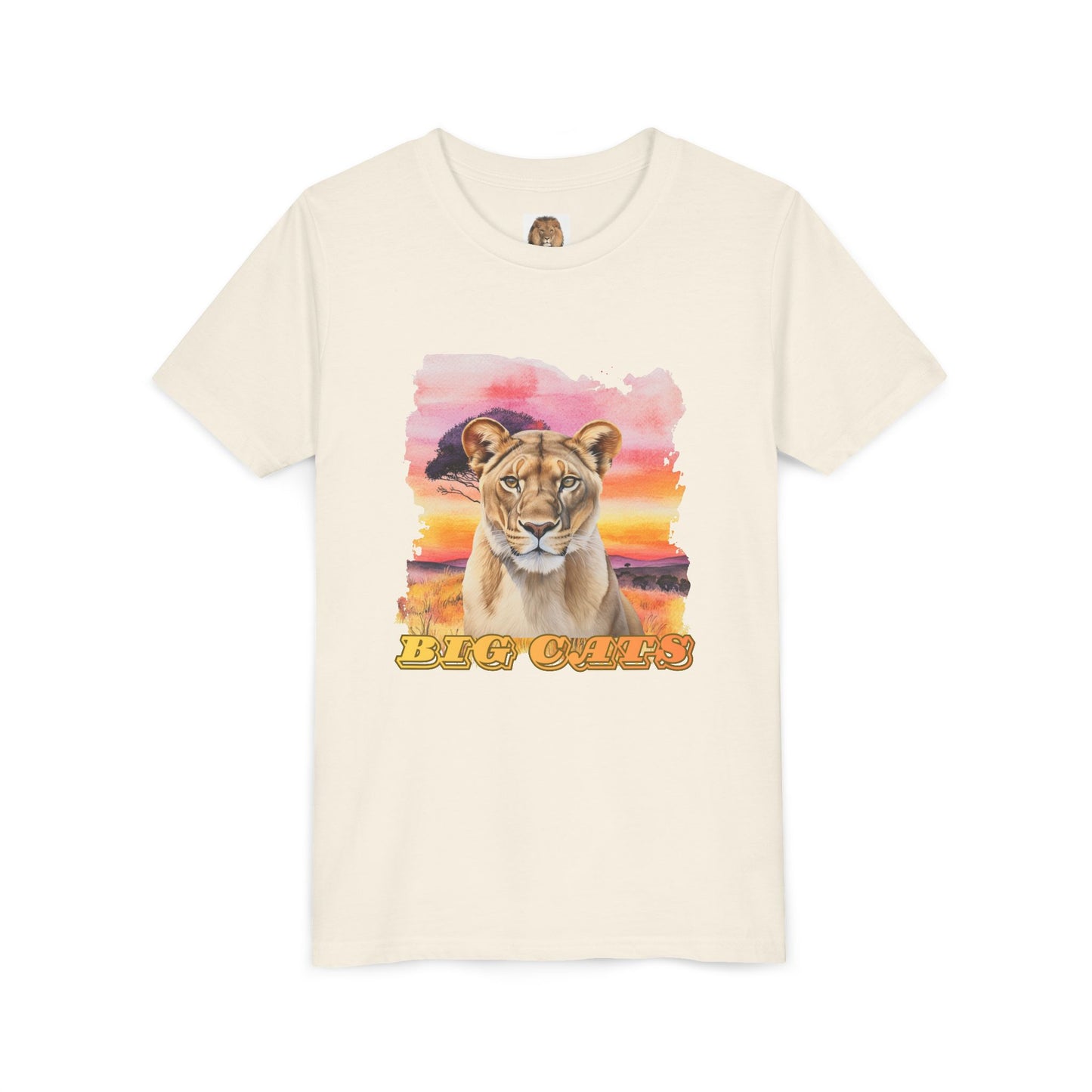 Girls Big Cats Lioness Short Sleeve Tee