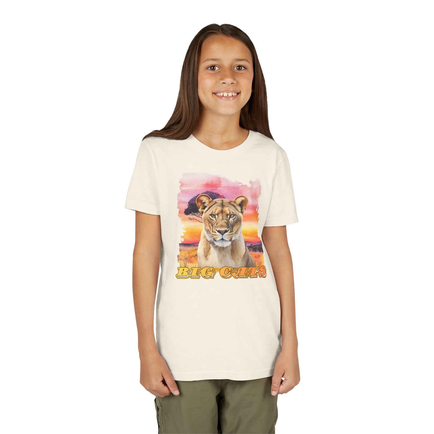 Girl's Lioness Big Cats Short Sleeve Tee