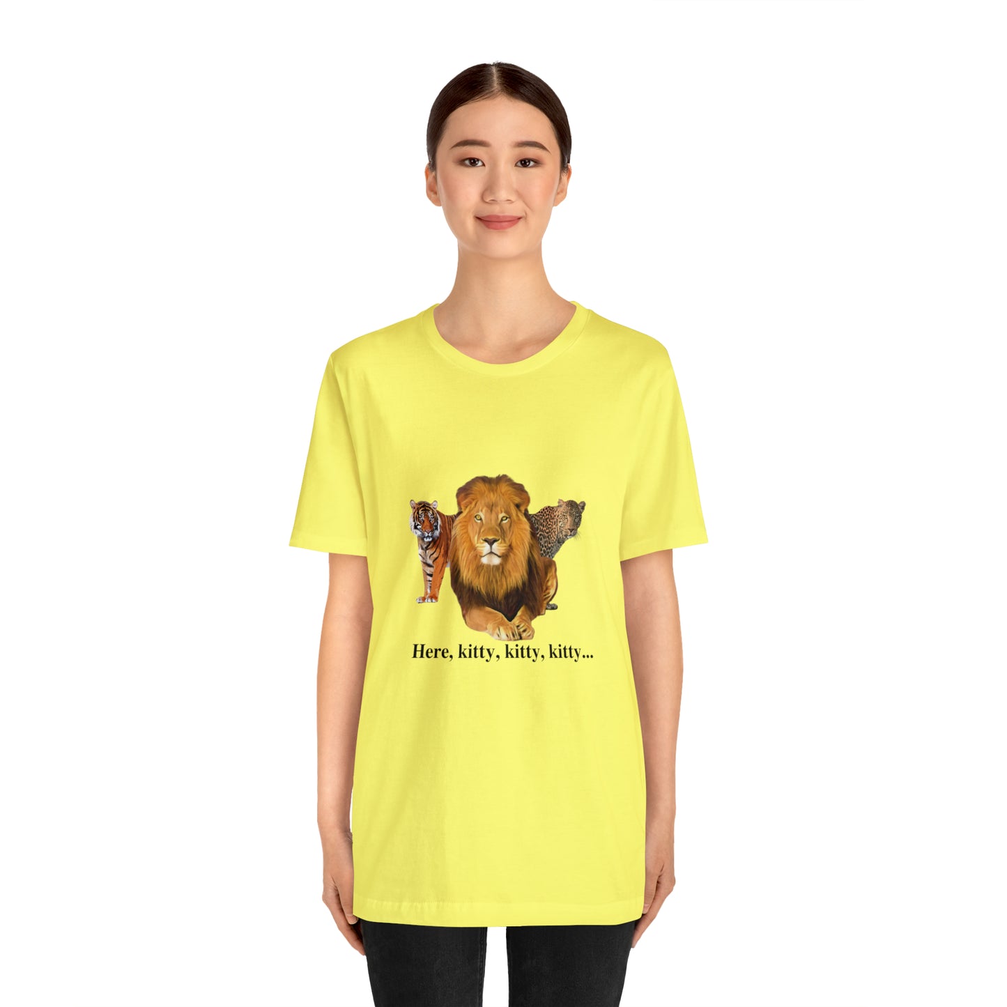 Unisex Big Cats Lion Short Sleeve Tee