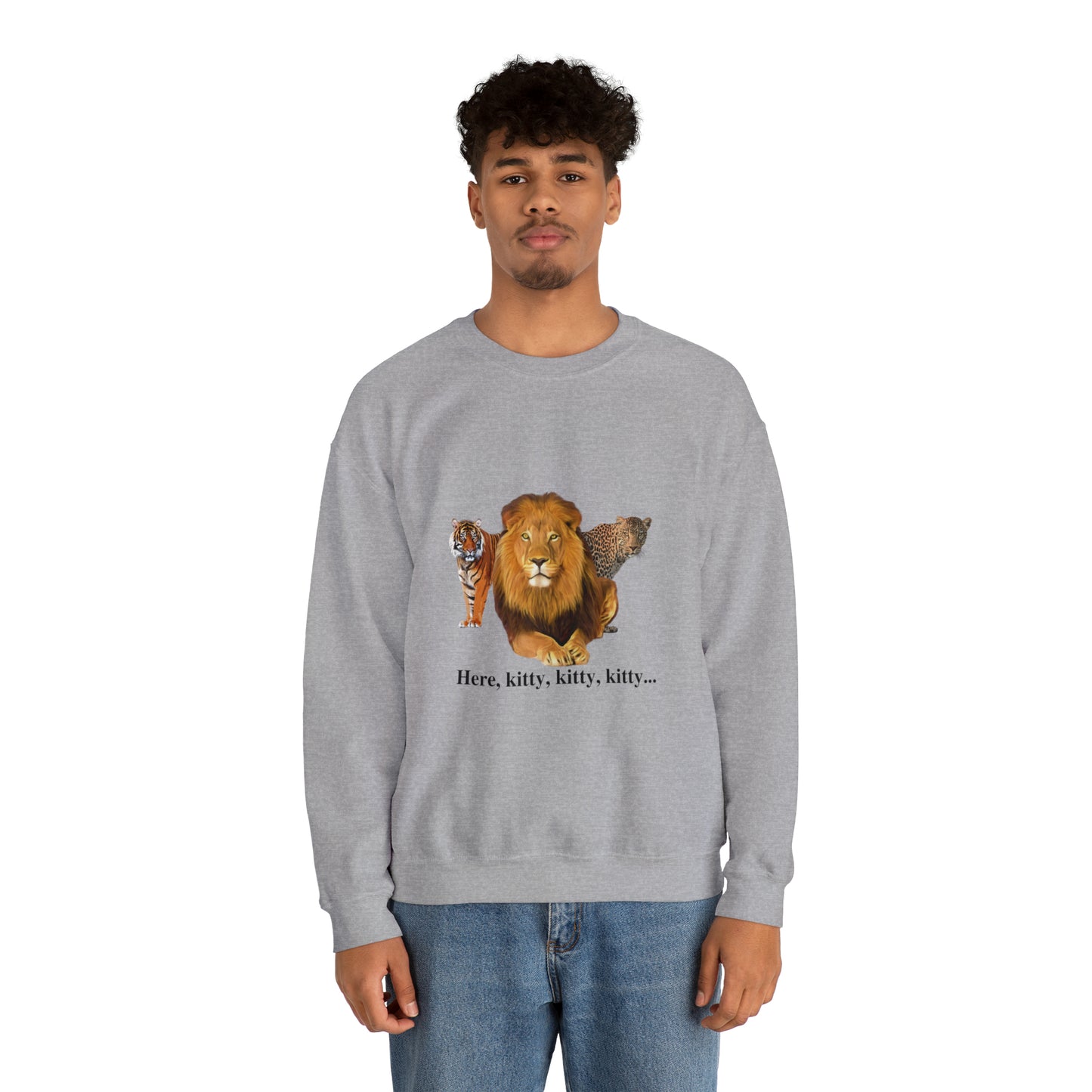 Unisex Big Cats Lion Crewneck Sweatshirt