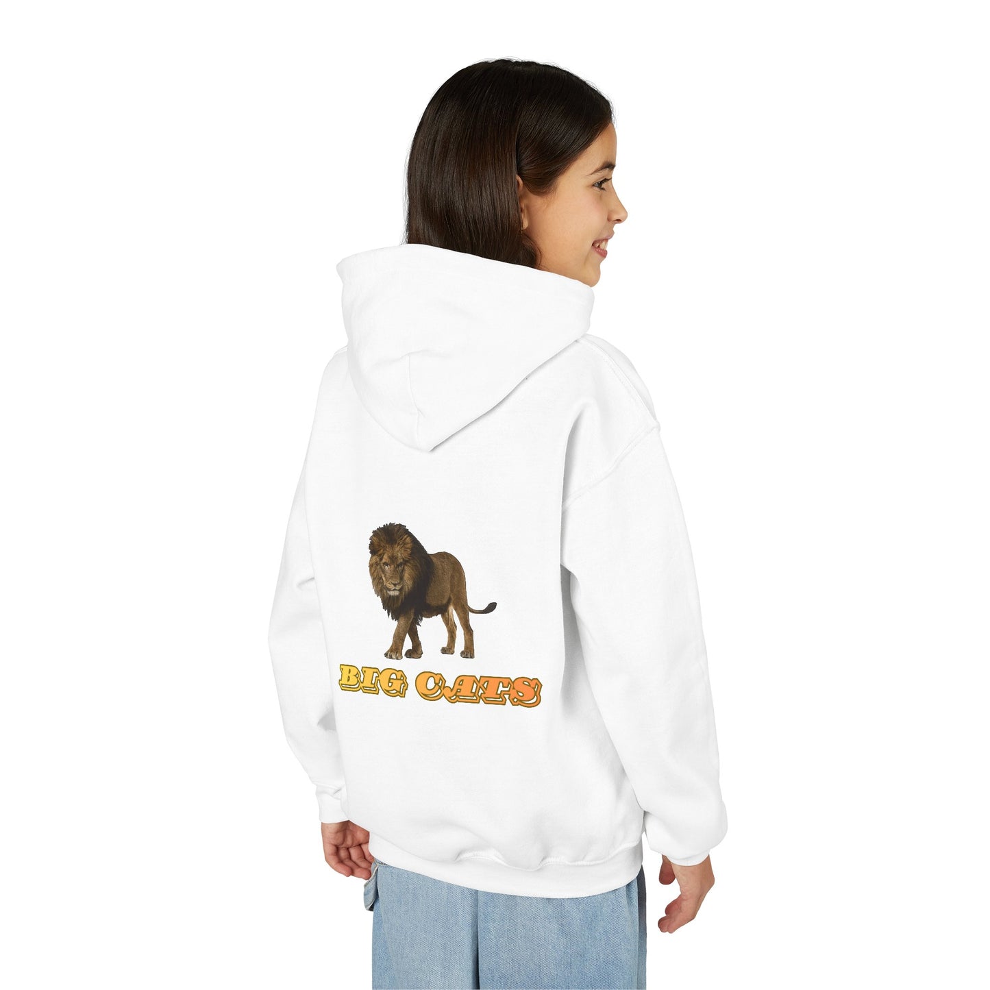 Youth Lion Big Cats Hooded Sweatshirt