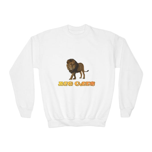 Youth Lion Big Cats Crewneck Sweatshirt