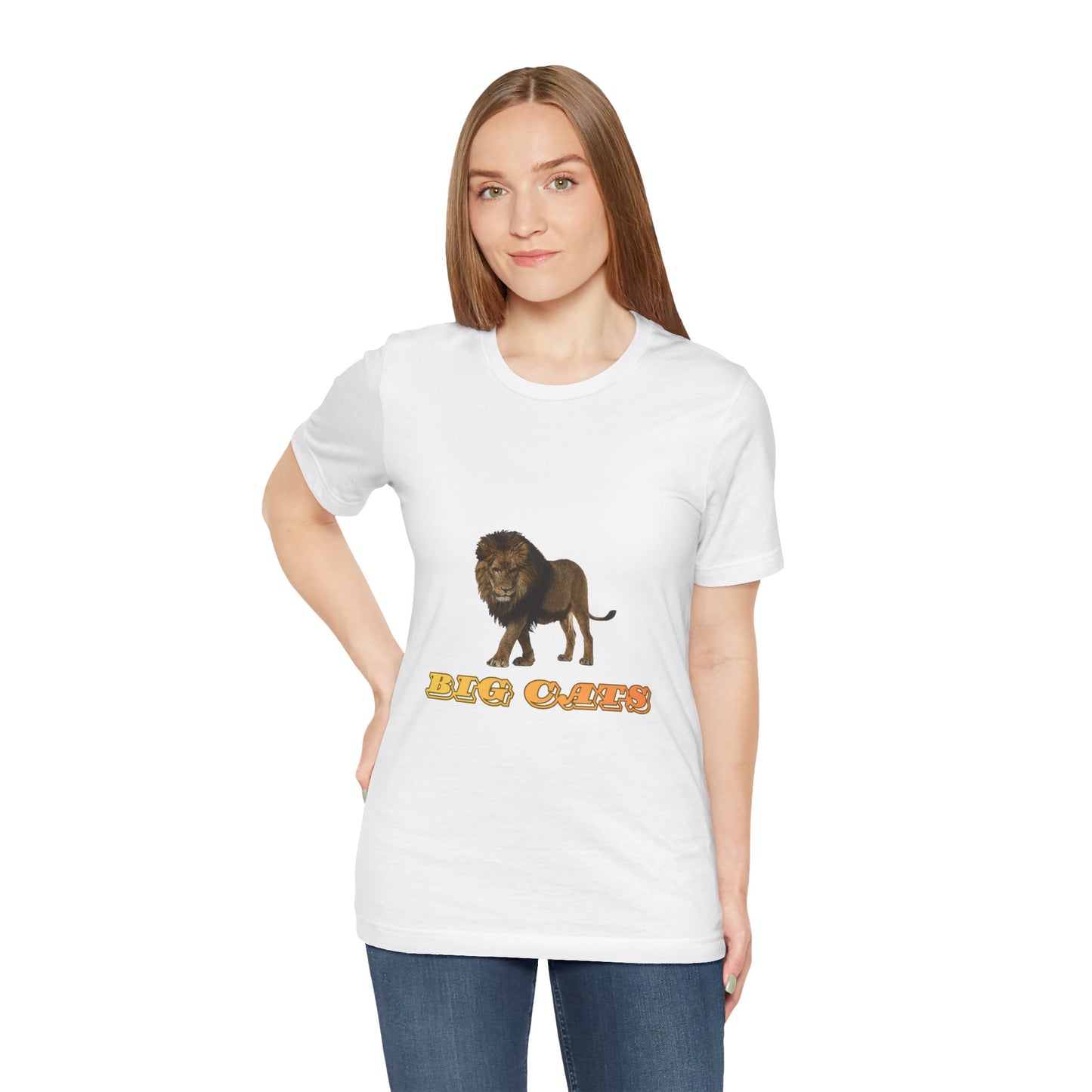 Unisex Lion Big Cats Short Sleeve Tee