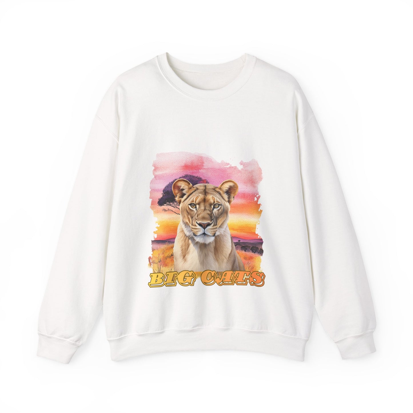 Women's Lioness Big Cats Sunset Crewneck Sweatshirt