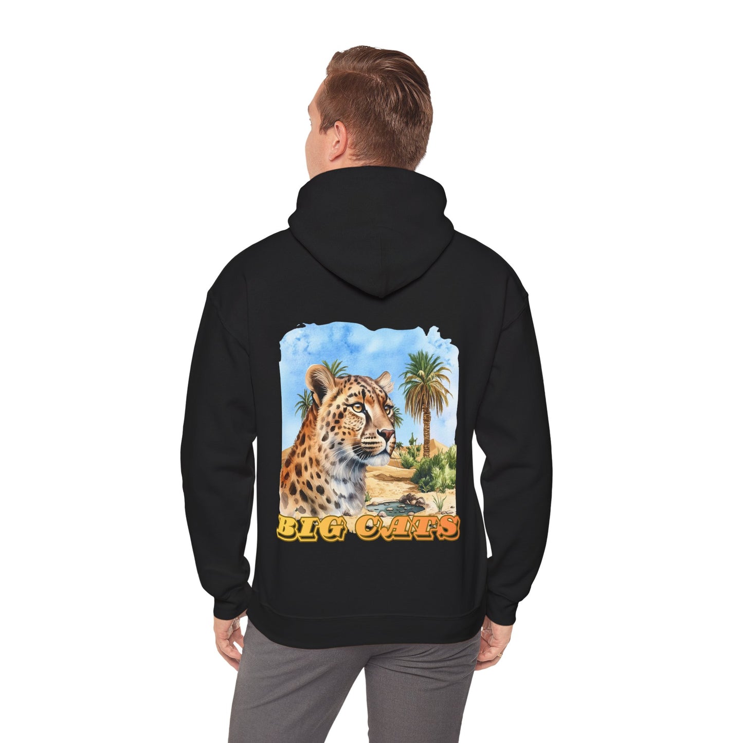Men's Cheetah Big Cats Hooded Sweatshirt