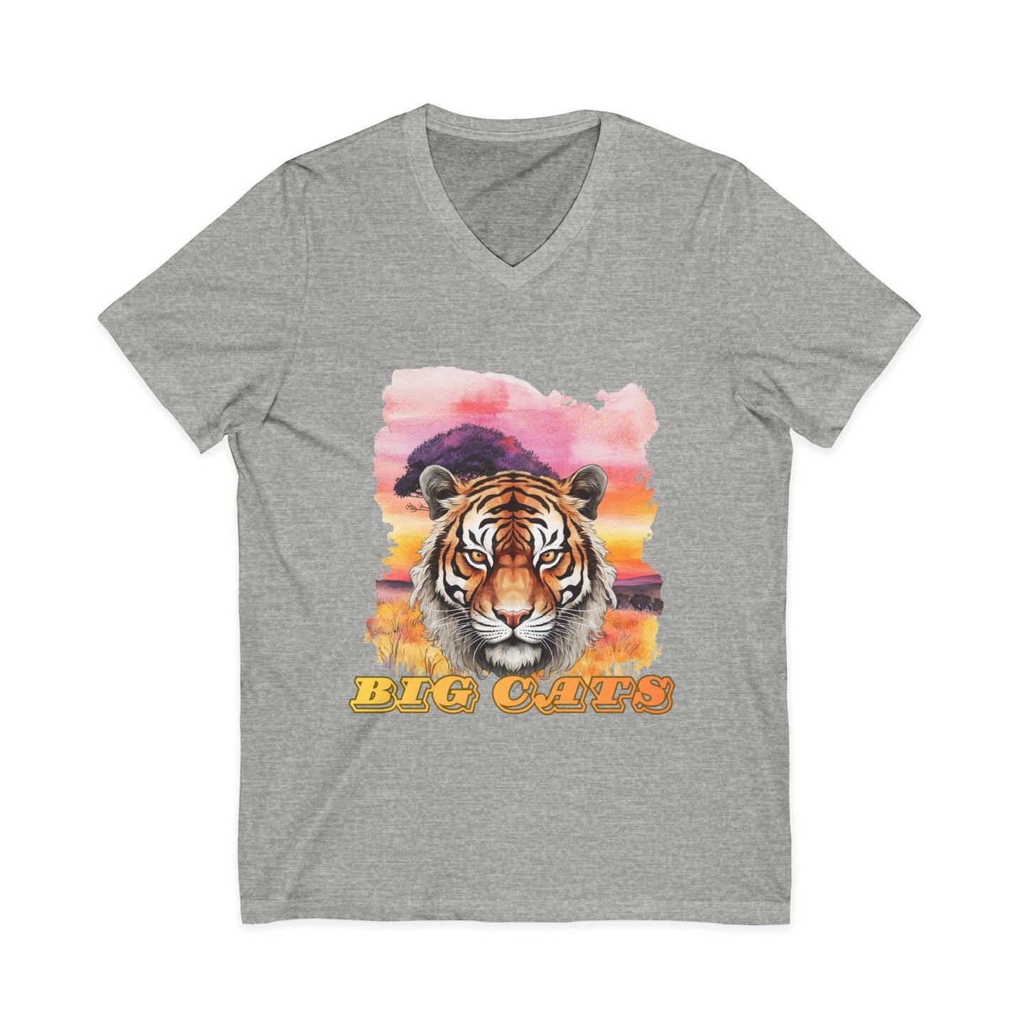 Women's Tiger Big Cats V-Neck Tee