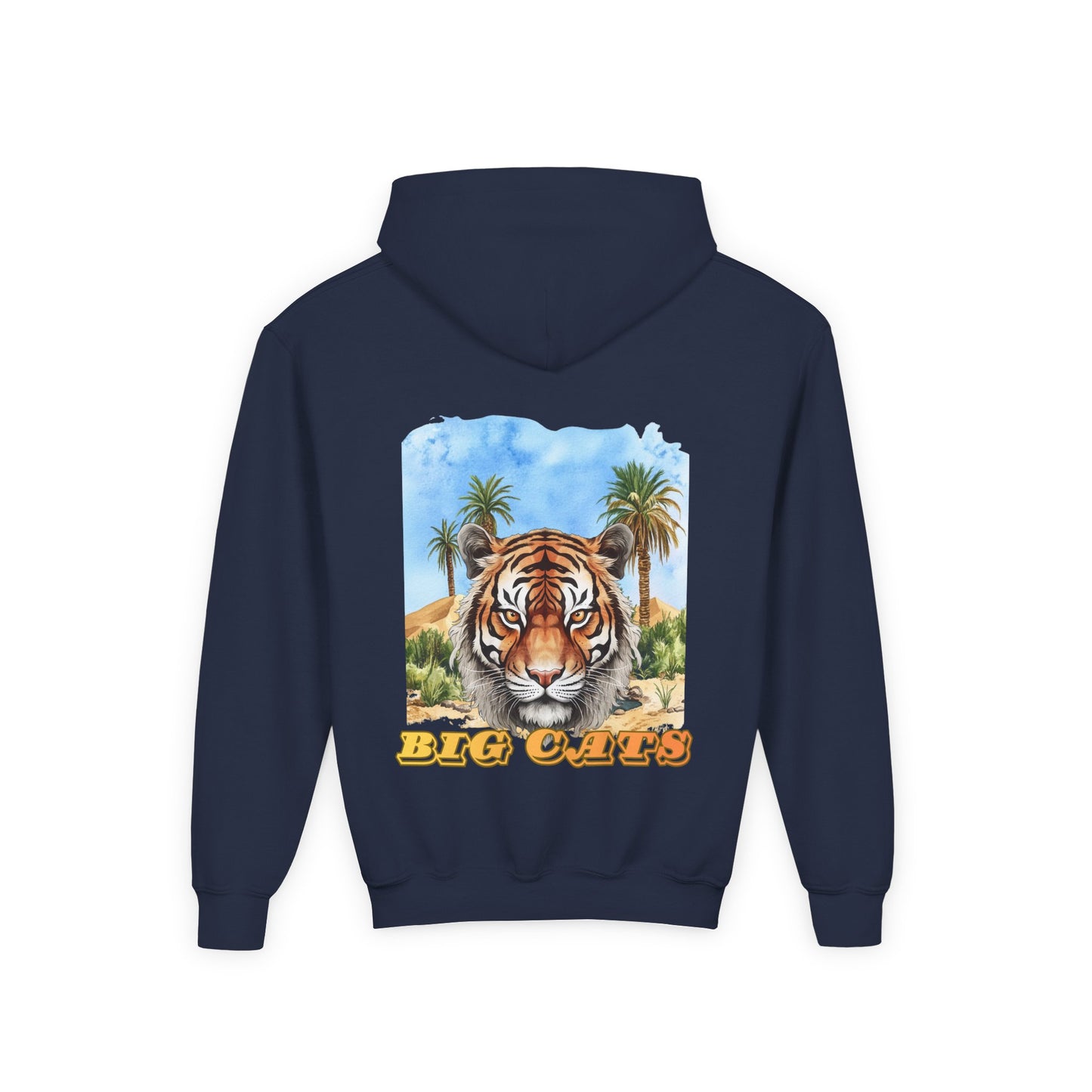 Boys Big Cats Tiger Hooded Sweatshirt